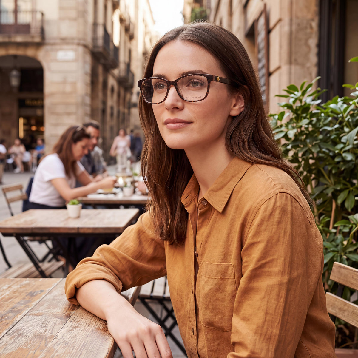Montura de gafas para mujer kate spade new york KARIANE/F de plástico marrón polarizadas 53mm, Photo 3