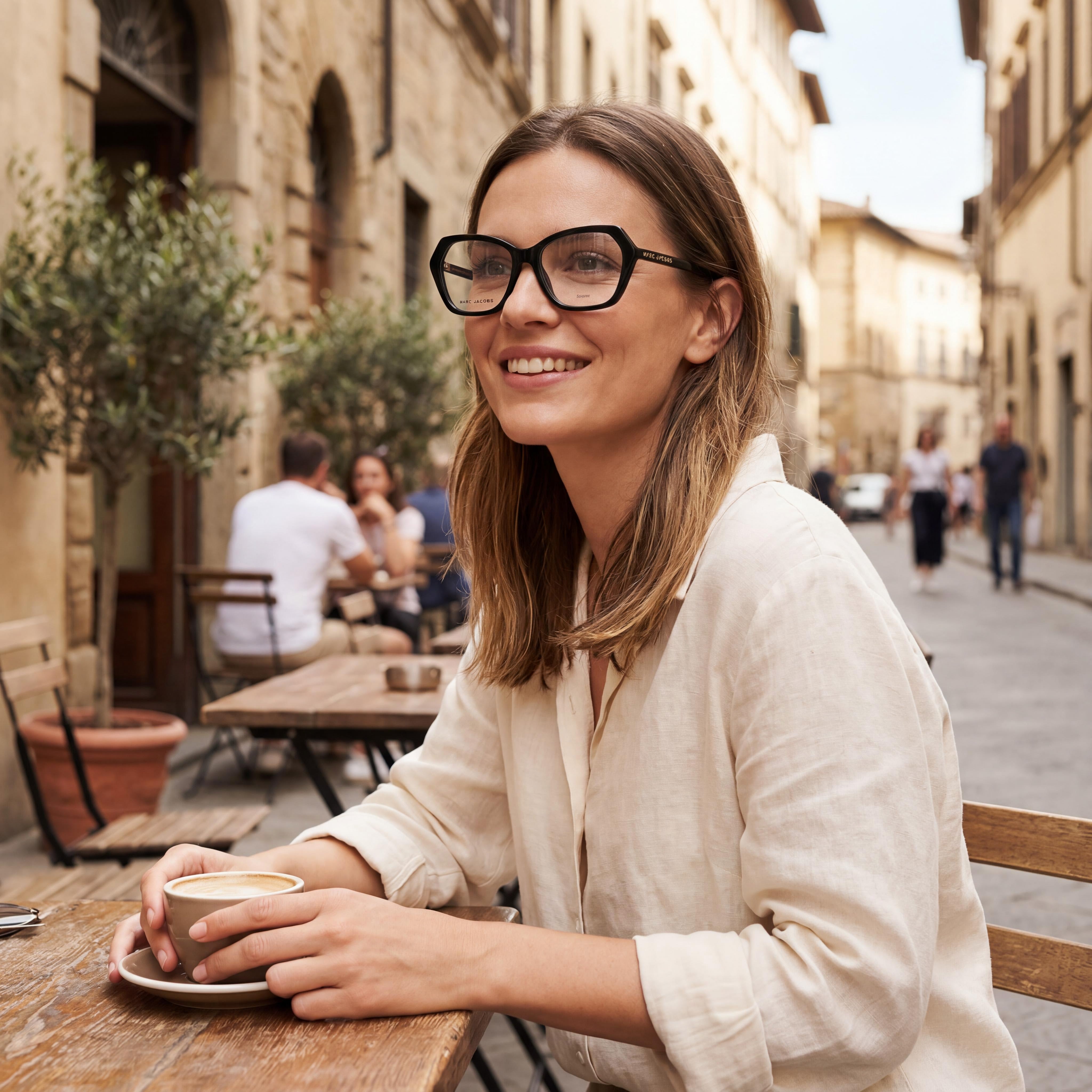 Marc Jacobs MARC 660 Women's Black Square Full Rim Acetate Optical Eyeglasses 54mm Lens, 140mm Temple, Photo 6