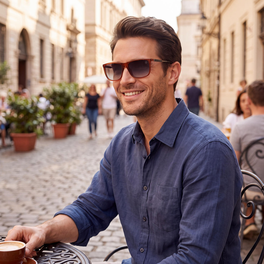 Gafas de sol para hombre Timberland Tb9281@6248r# con montura de plástico marrón oscuro, lentes verdes polarizadas con protección UV, 62 mm
