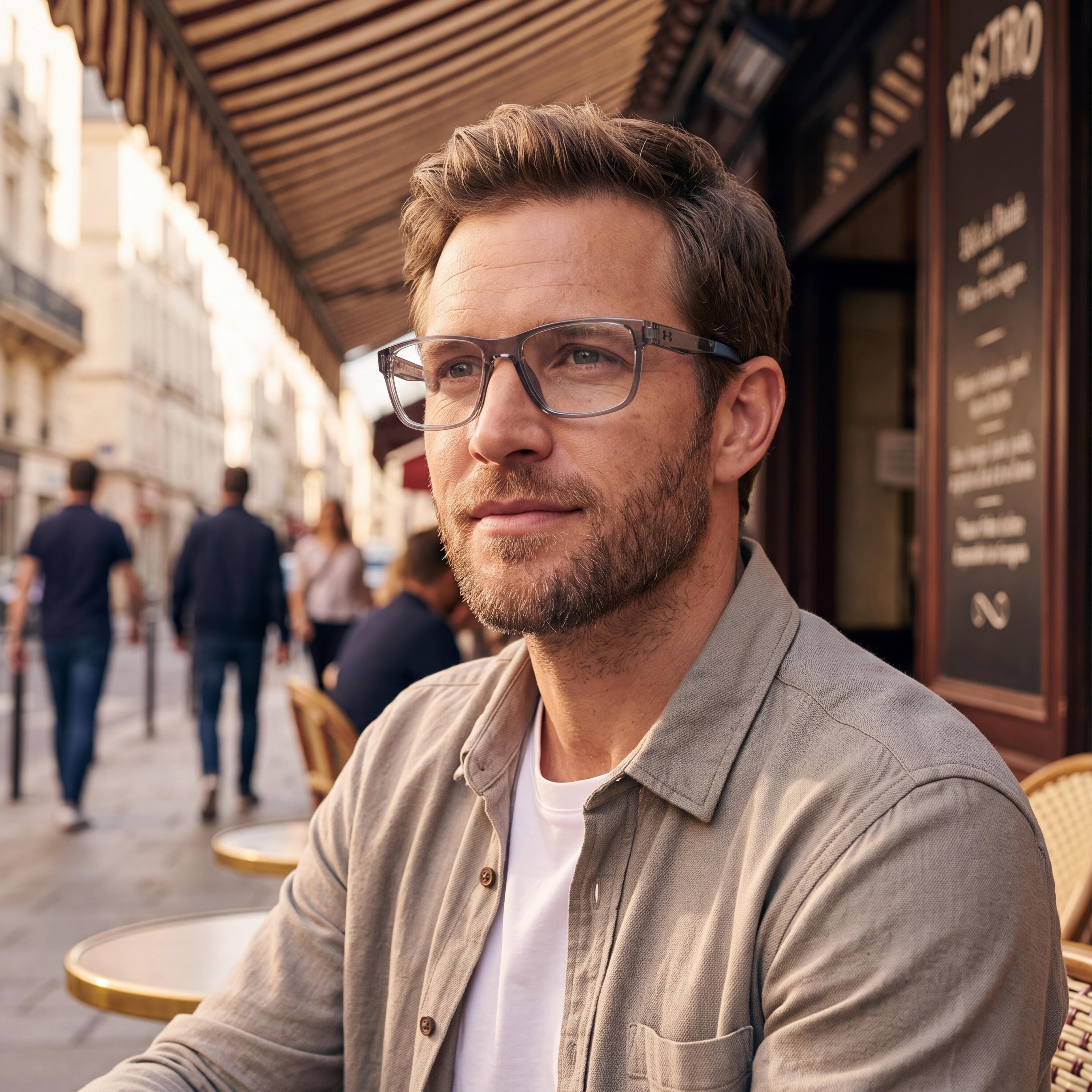 Under Armour Classic Men's Crystal Grey Polyamide Frame, Polycarbonate Lens Sunglasses, Lens 56mm Bridge 16mm Temple 145mm, Photo 6