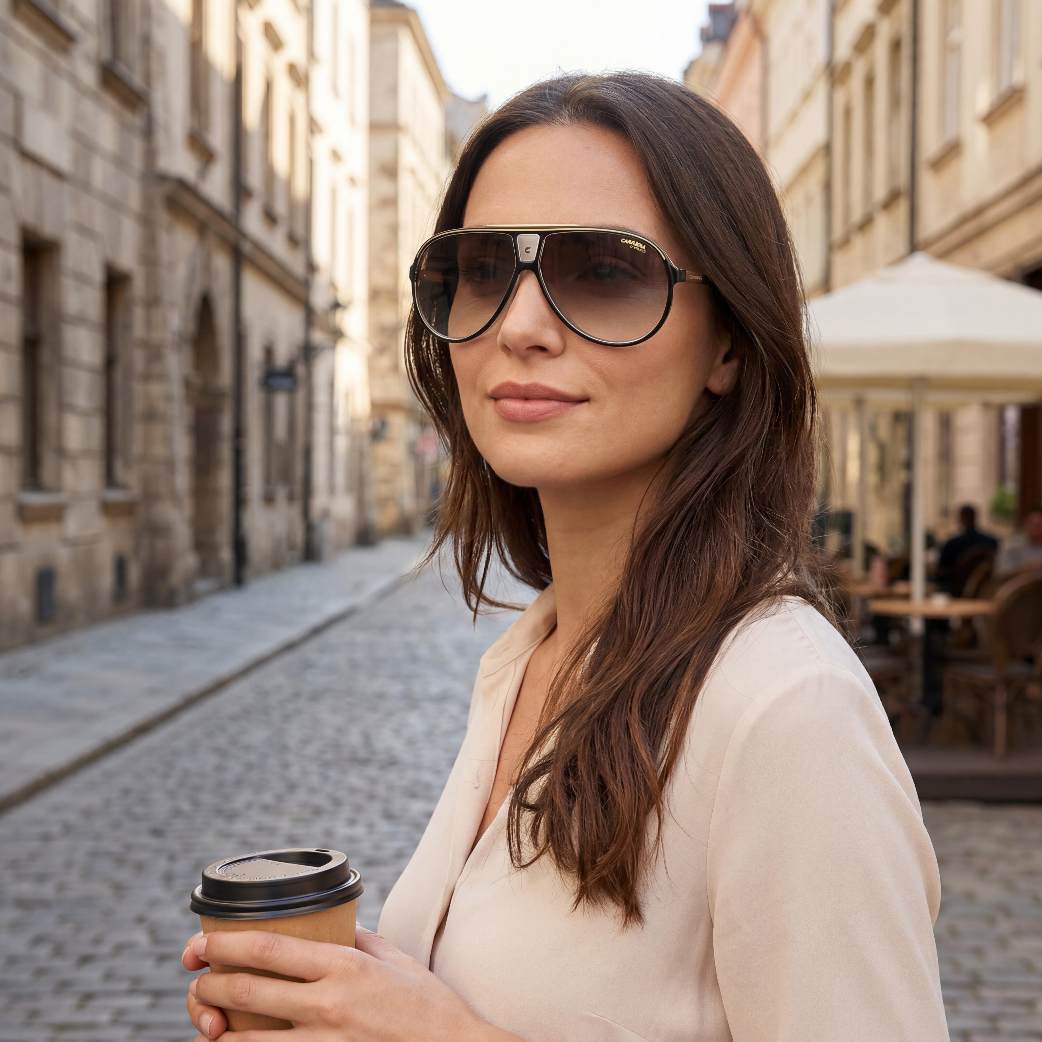 Carrera 1050/S 2M2 Gafas de sol de aviador unisex en negro degradado, Photo 5