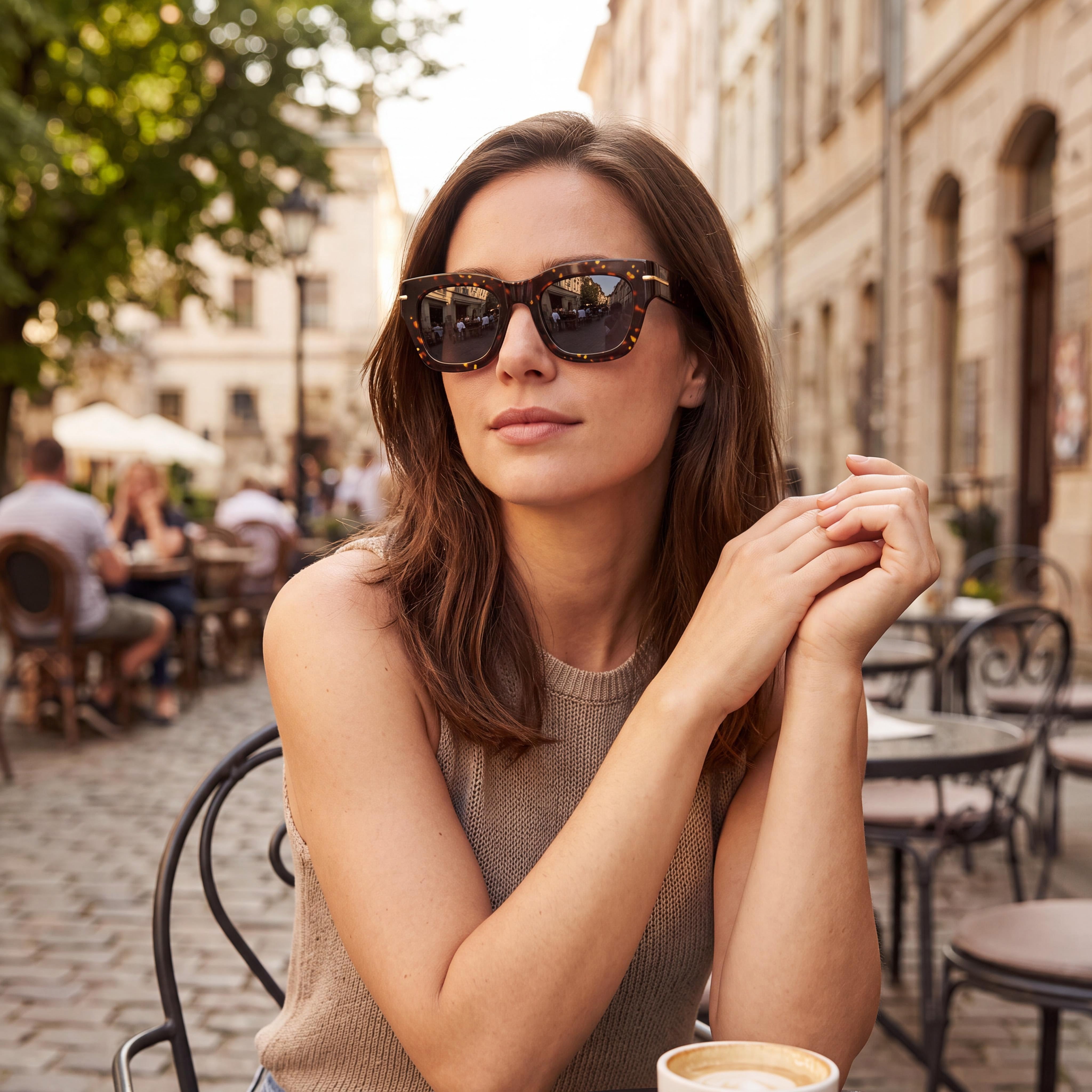 Hugo Boss Boss 1520/S Women's Havana Plastic Full-Frame Square UV Protection Sunglasses 51mm, Photo 6