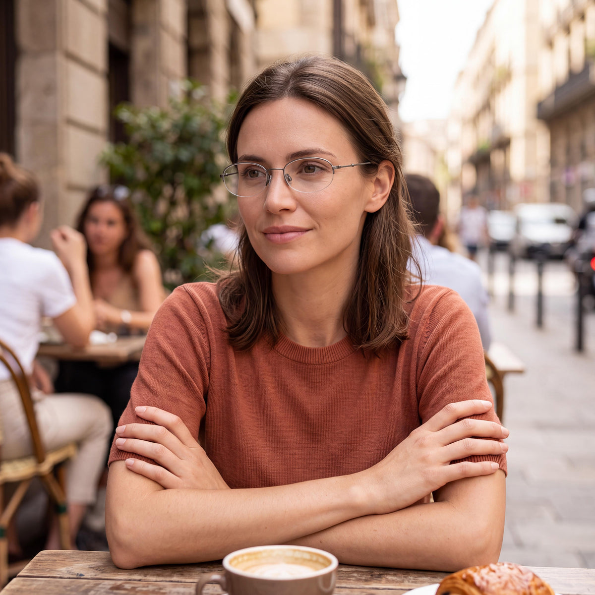 Flexon H6030 Unisex Prescription Eyeglasses crafted with Flexon Frame Material in Light Gunmetal, 50mm Lens Width, Photo 3