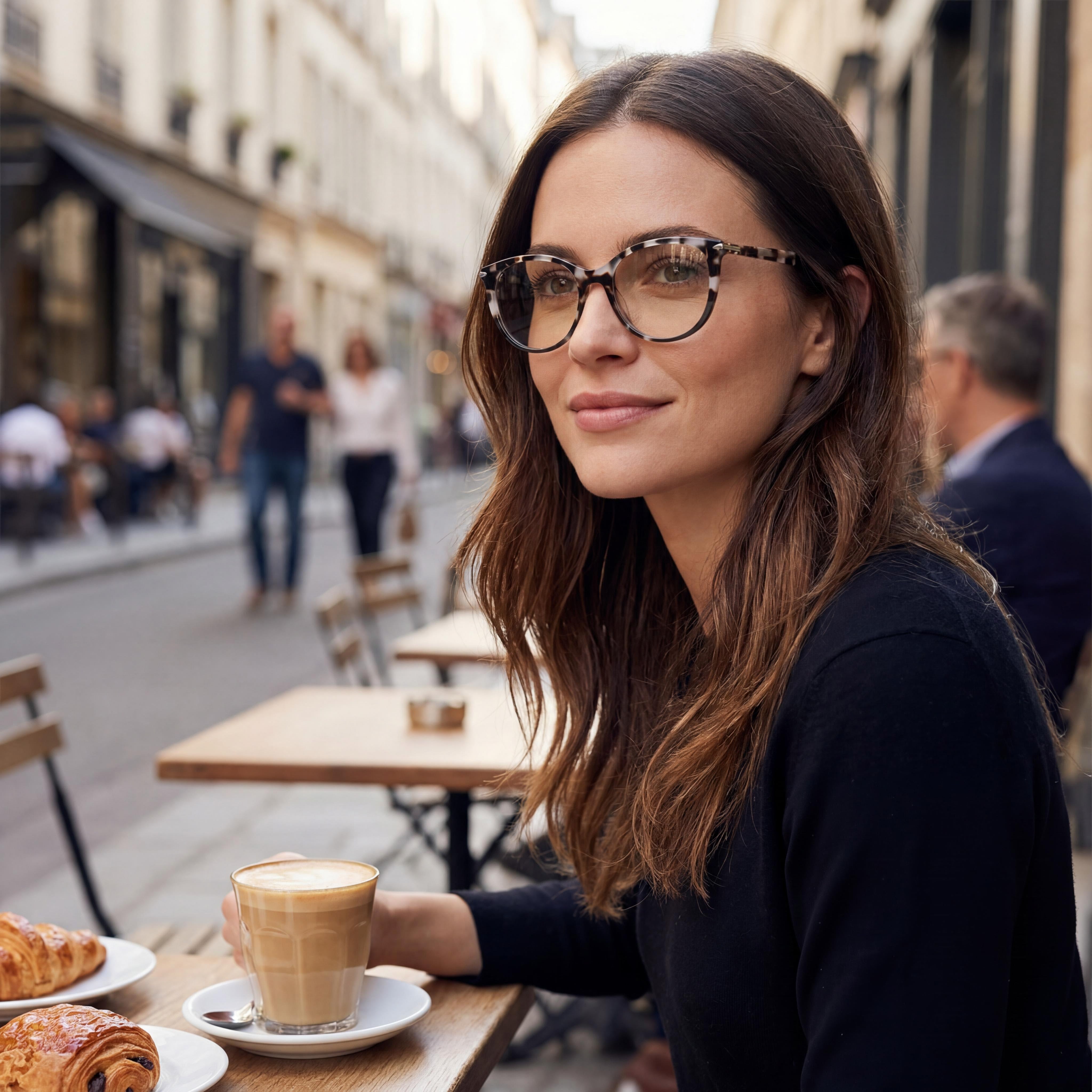 rag & bone Casual Women's Acetate Havana Grey Eyeglasses with Plastic Transparent Lenses, Size 51-18-140, Photo 4