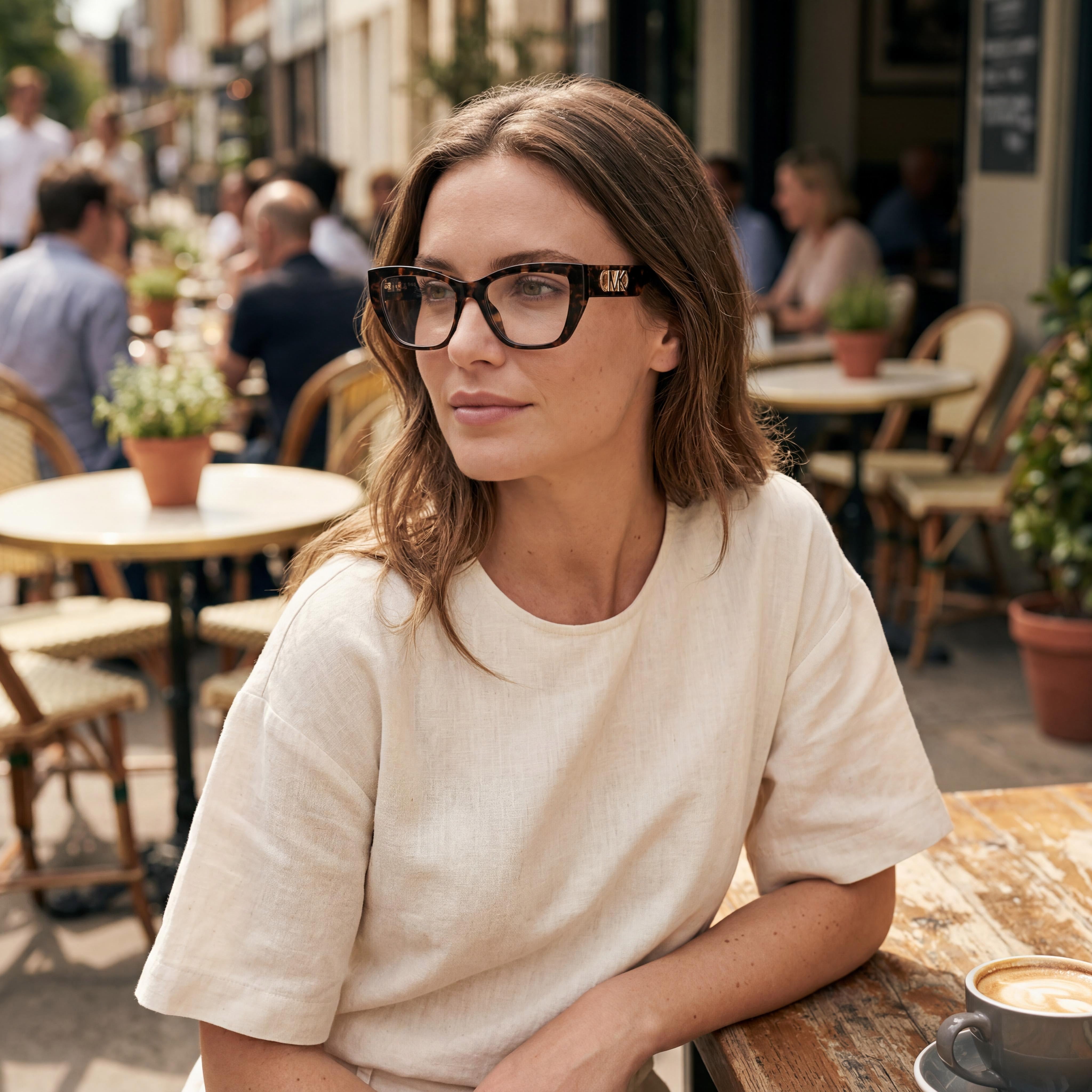 Michael Kors Women's Mk4149u Puglia Universal Fit Dark Tortoise Prescription Ready Eyeglasses 54mm, Photo 3