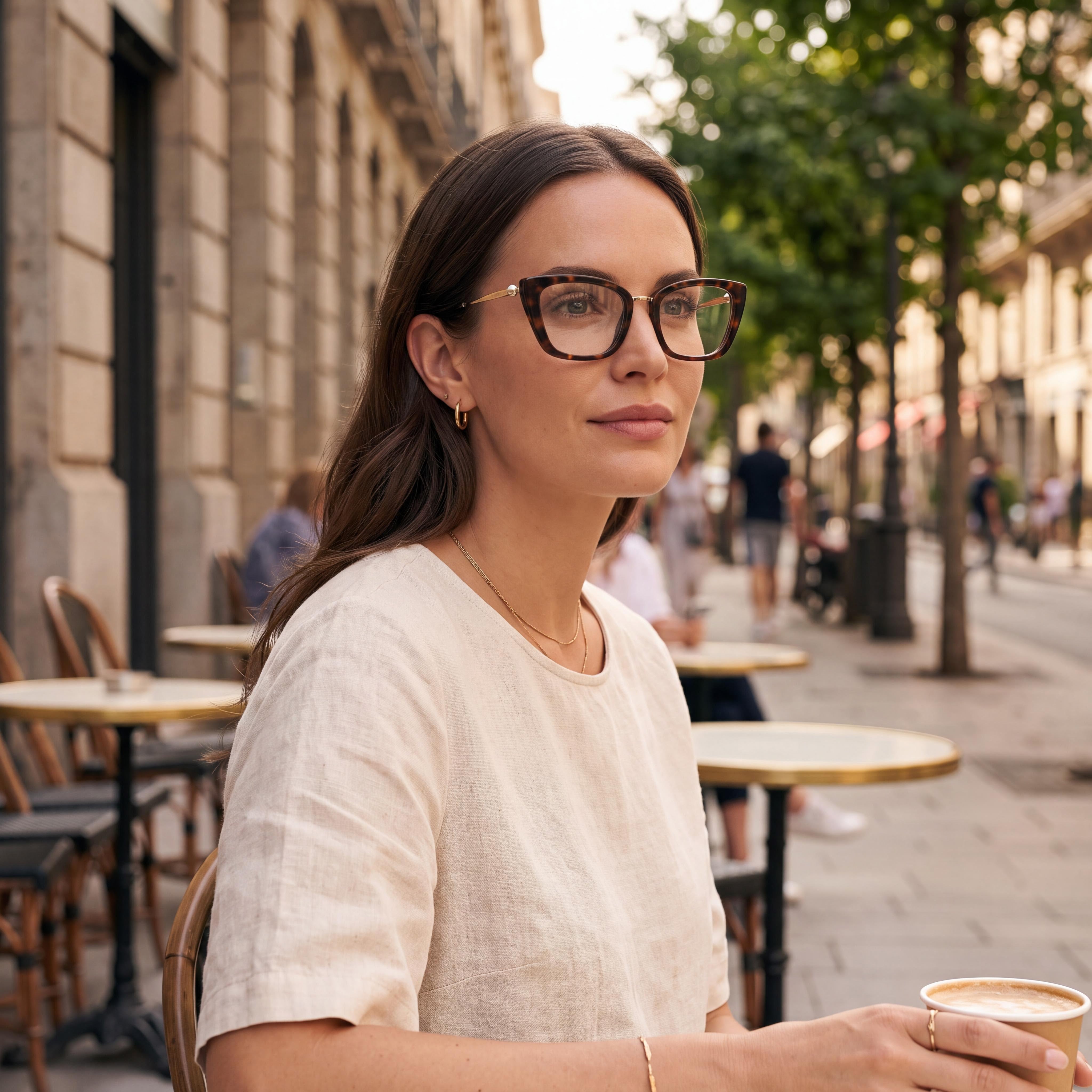 JIMMY CHOO 3034HB Classic Luxury Unisex Optical Frames with Havana Acetate, Designed for Prescription Lenses, 54mm, Photo 5