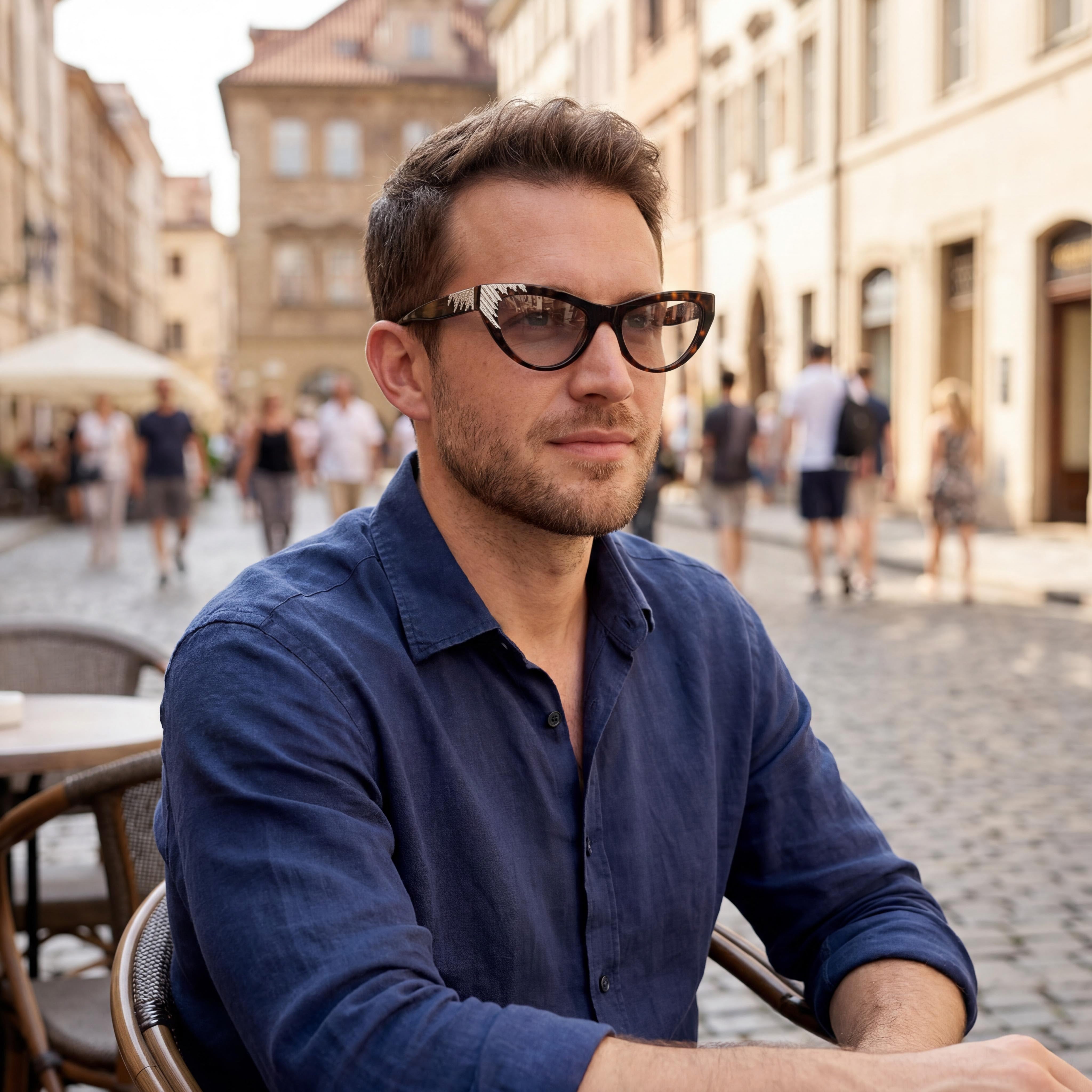 Gafas Rectangulares de Hombre Guess Gm50036 Dark Havana, Plástico 52mm, Photo 6