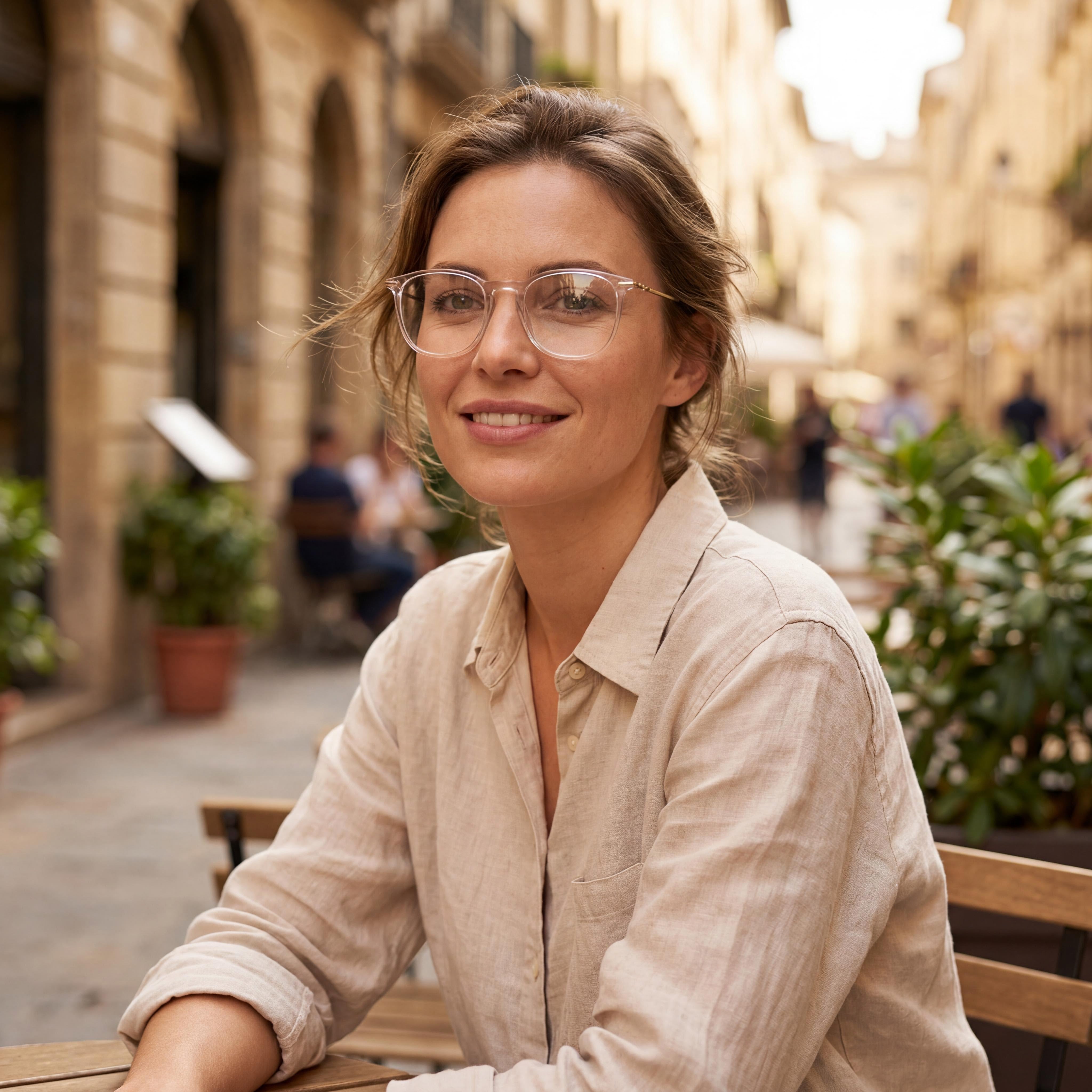 Gafas BOSS Audio Systems Casual para mujer con montura de acetato transparente y lentes de protección UV no polarizadas de cristal de 50 mm, Photo 3