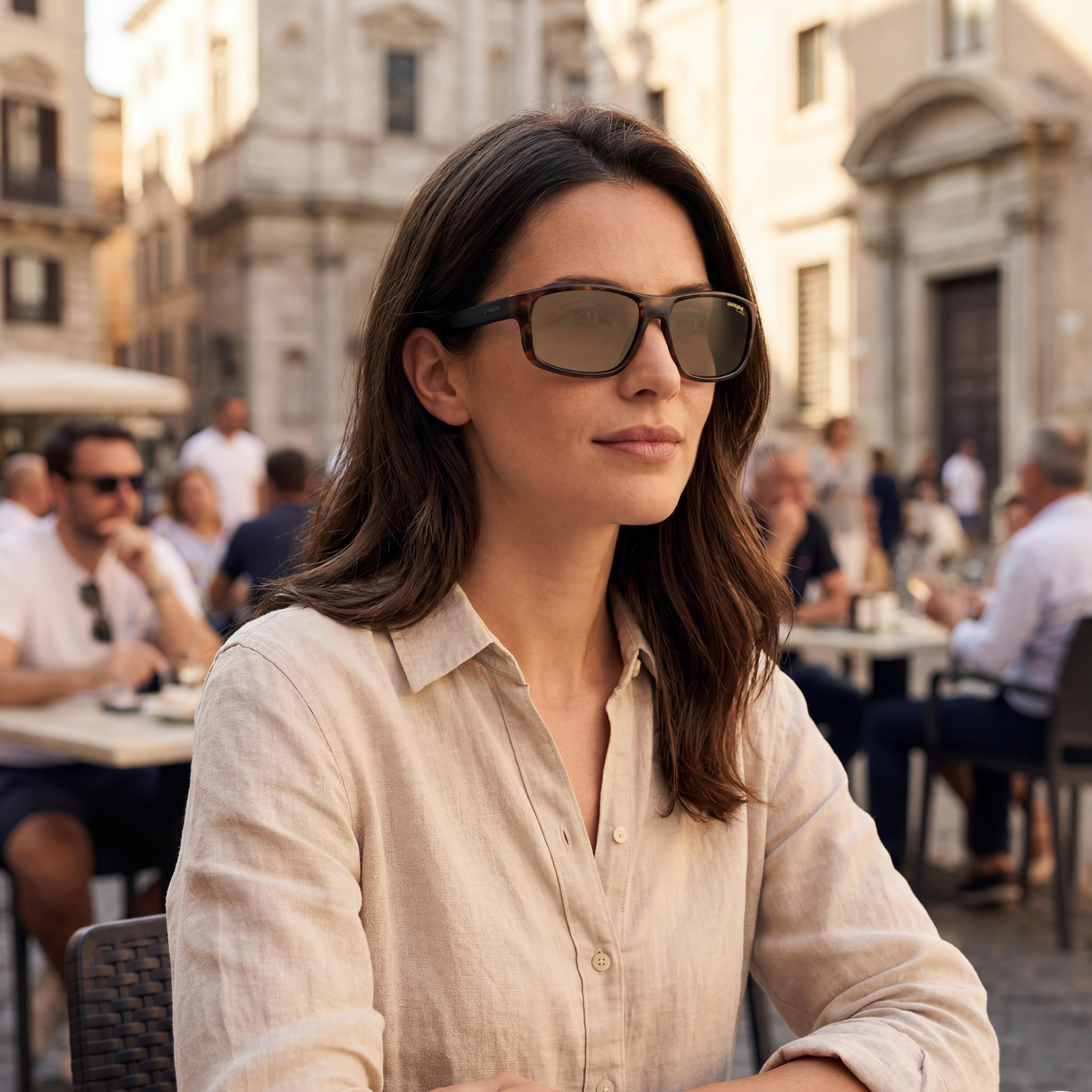 Carrera 8038/S Classic Unisex Dark Havana Polyamide Frame Bronze Lens Polarized UV Protection Sunglasses 61mm, Photo 6