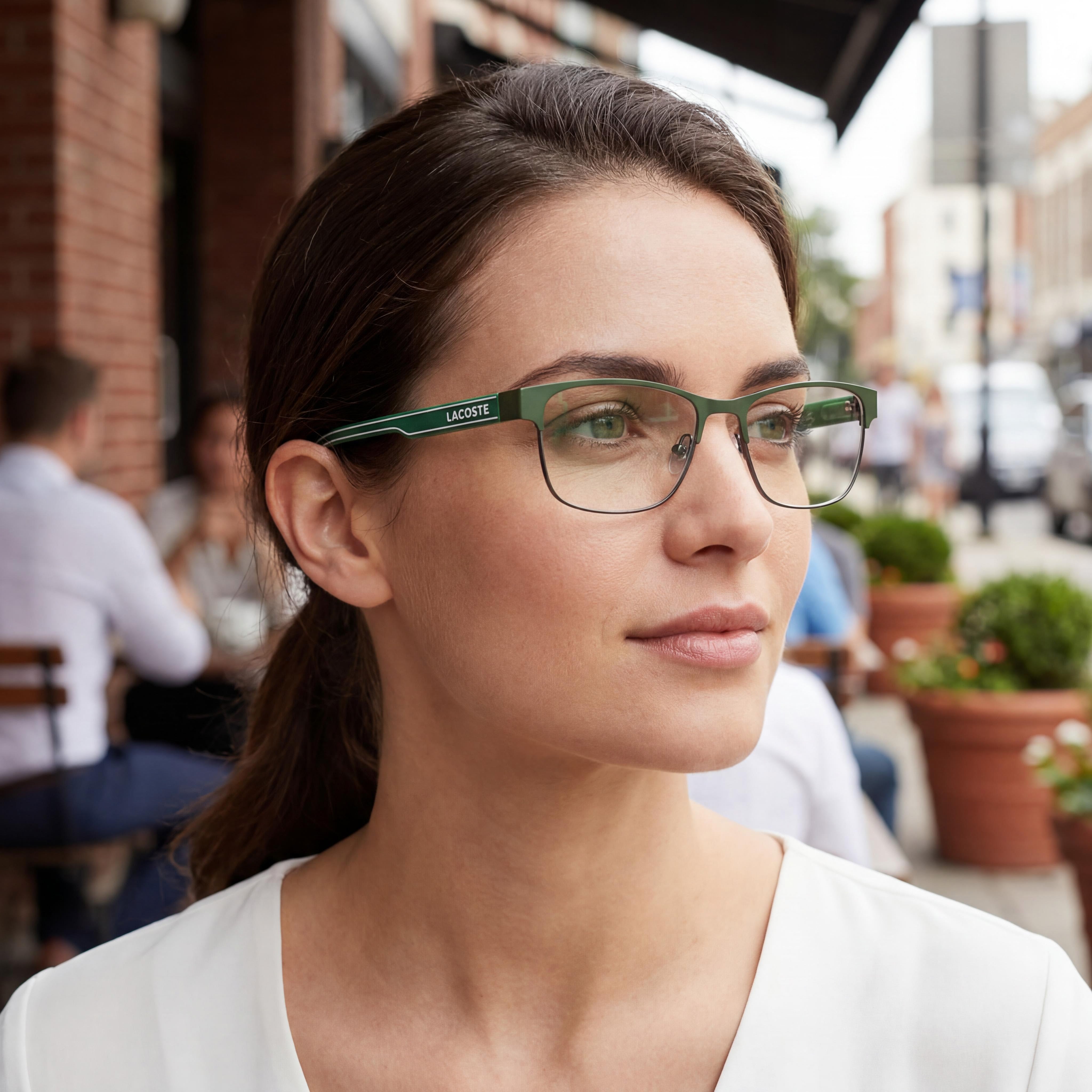 Lacoste L3111 Unisex Casual/Formal Sunglasses with Green Acetate Frame and Green Polycarbonate Lenses 49mm, Photo 5