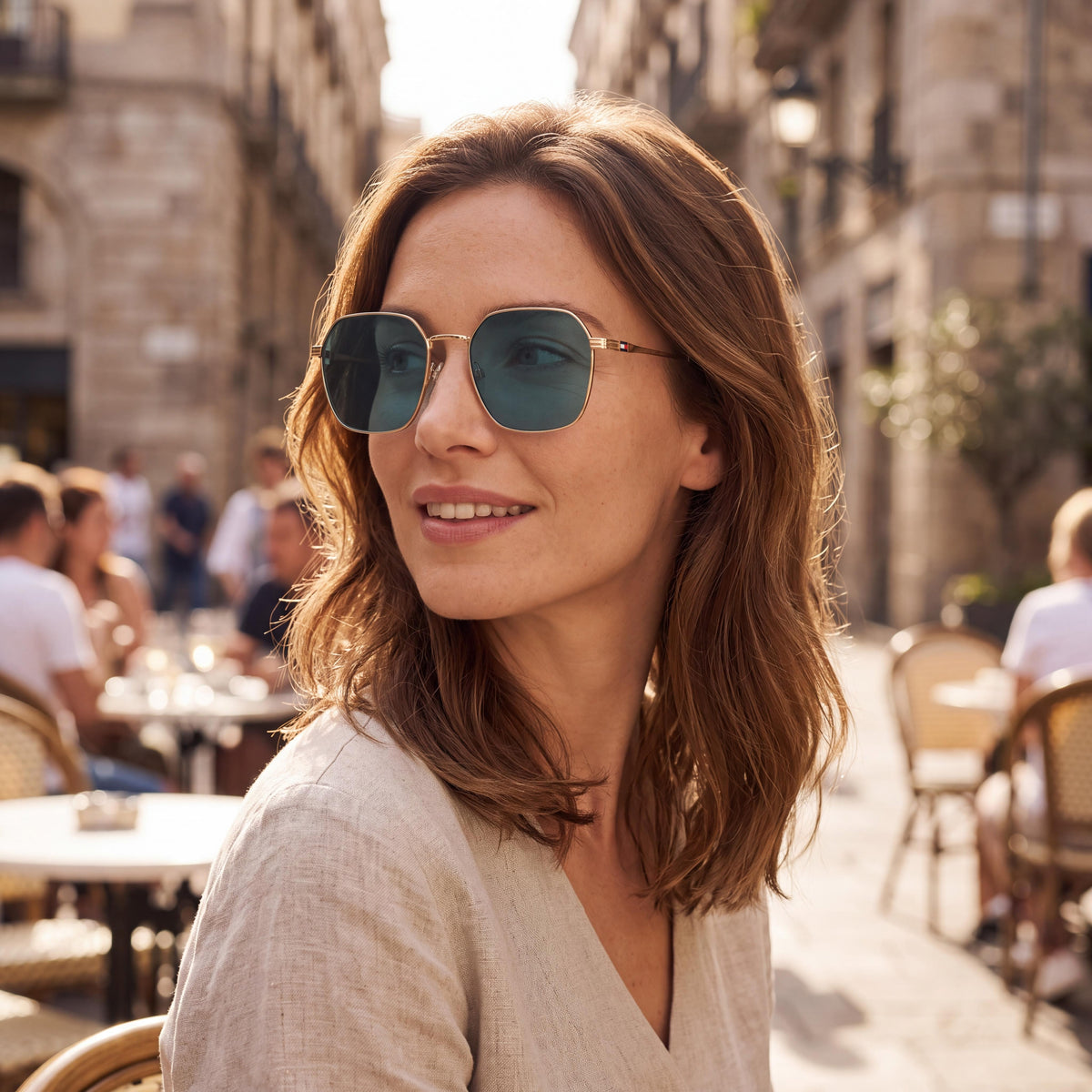 Gafas de sol Tommy Hilfiger 2133/S unisex de metal dorado, 100% protección UV, no polarizadas, 53 mm, Photo 5