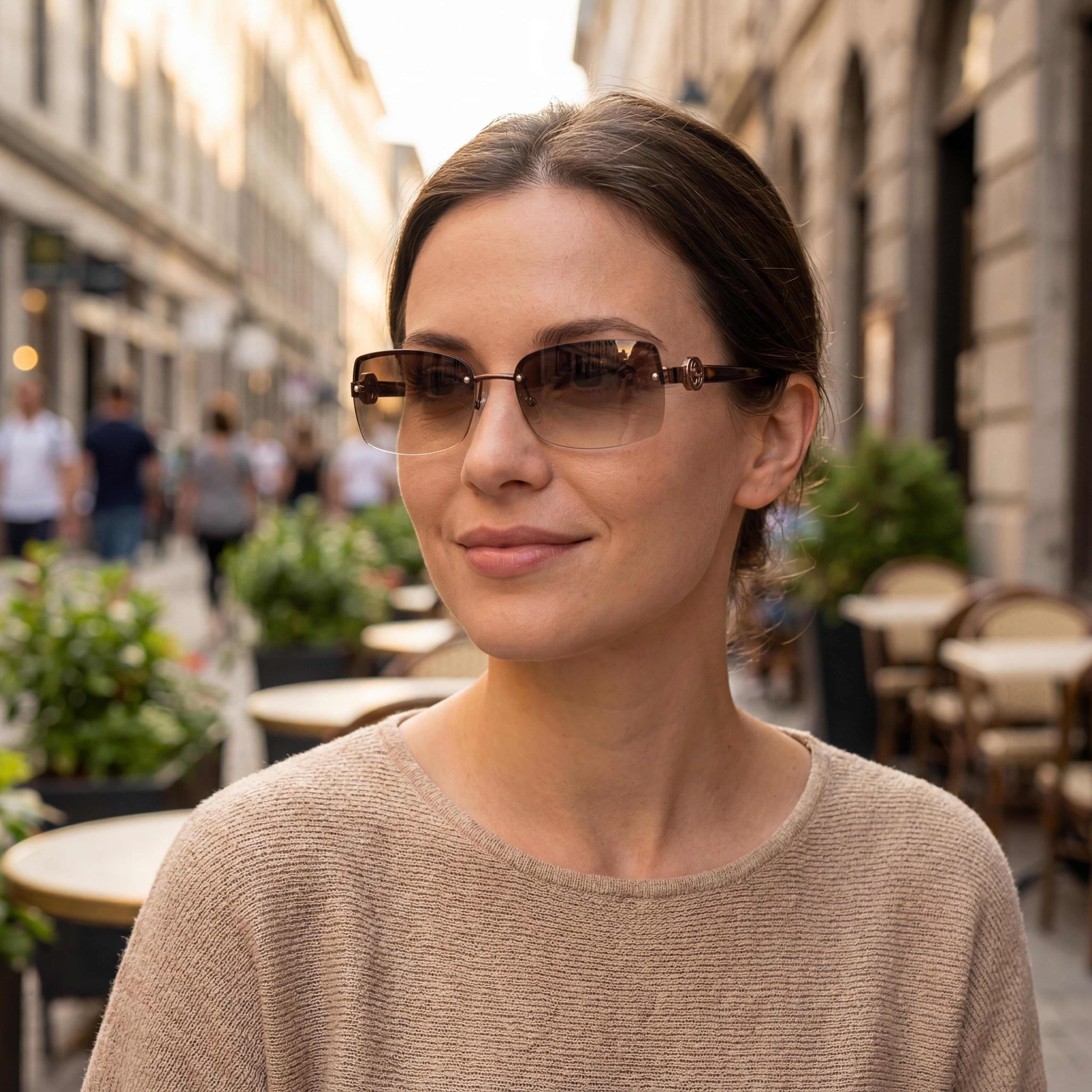 Marc Jacobs Women's Casual Gold Black Metal Frame, Polycarbonate Lenses, Eyewear 54mm, Photo 5