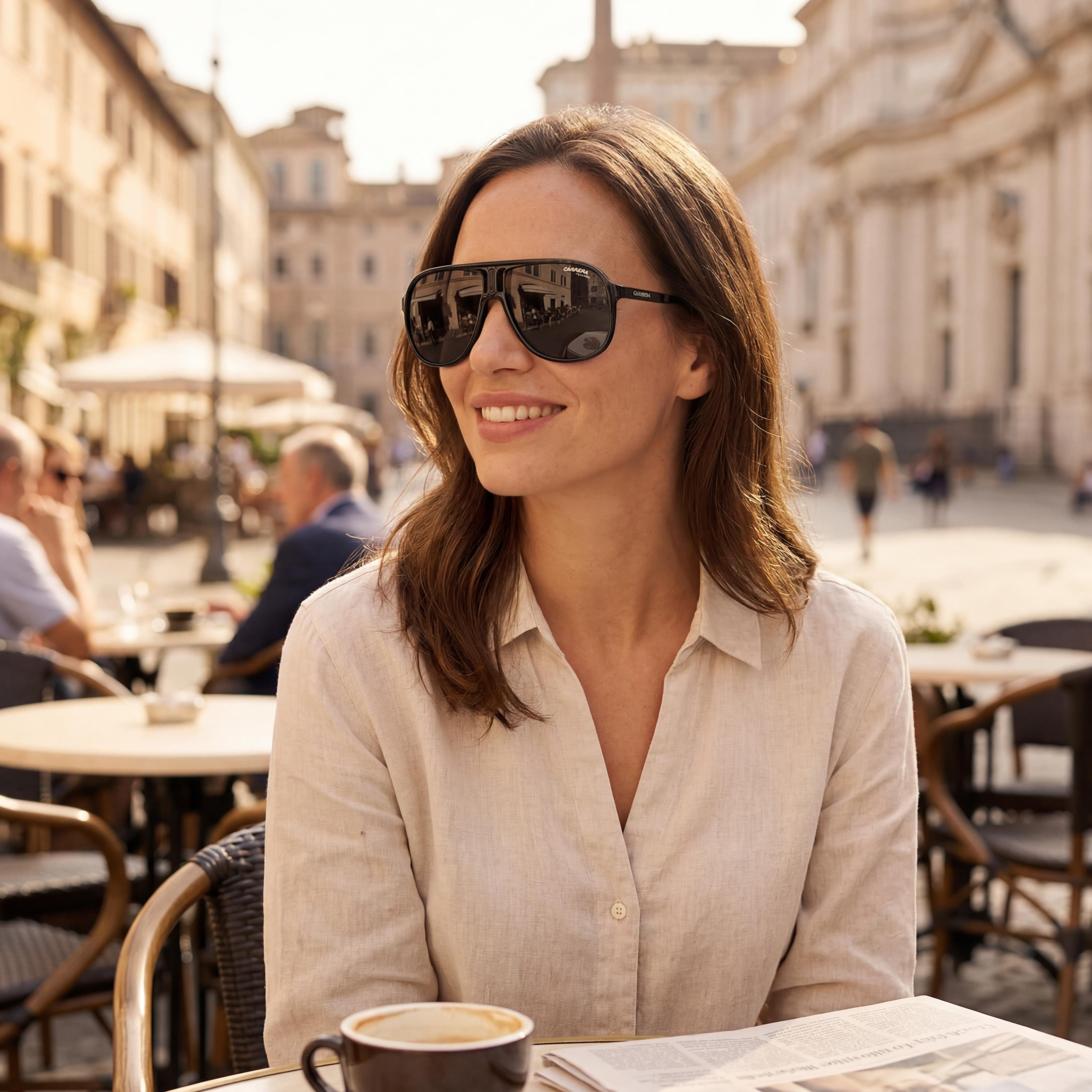 Carrera 1047/S Unisex Black Polyamide Sunglasses with Grey Polarized Lenses & UV Protection 62mm, Photo 5