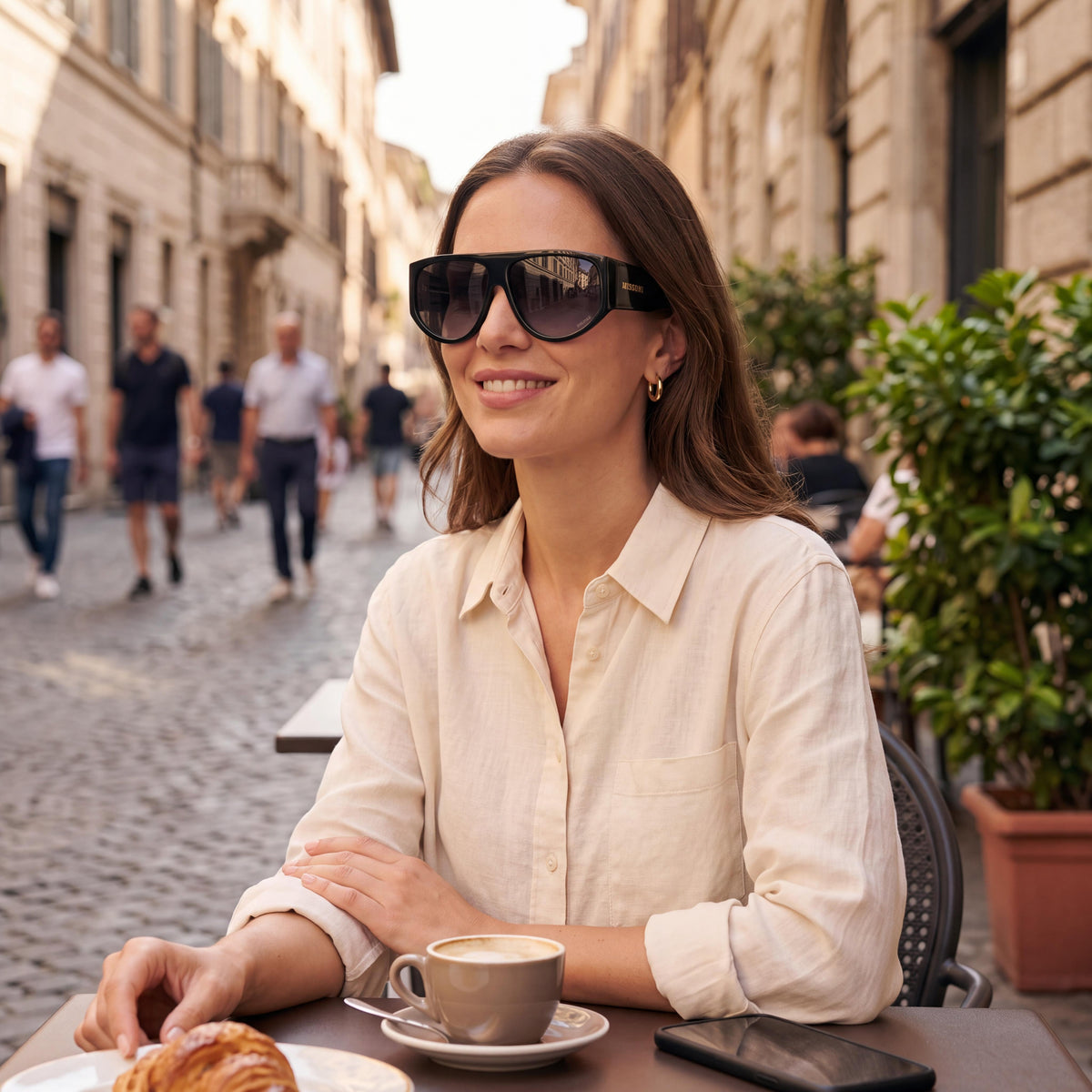 M Missoni Missoni Seasonal Women's Black Grey Acetate Square UV Protected Sunglasses 61mm, Photo 4