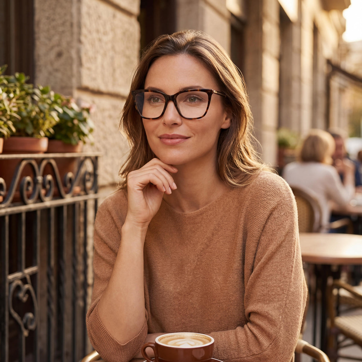 Calvin Klein Ck23513 Unisex Metal Frame Eyewear with Lenses in Dark Havana 54mm, Photo 4