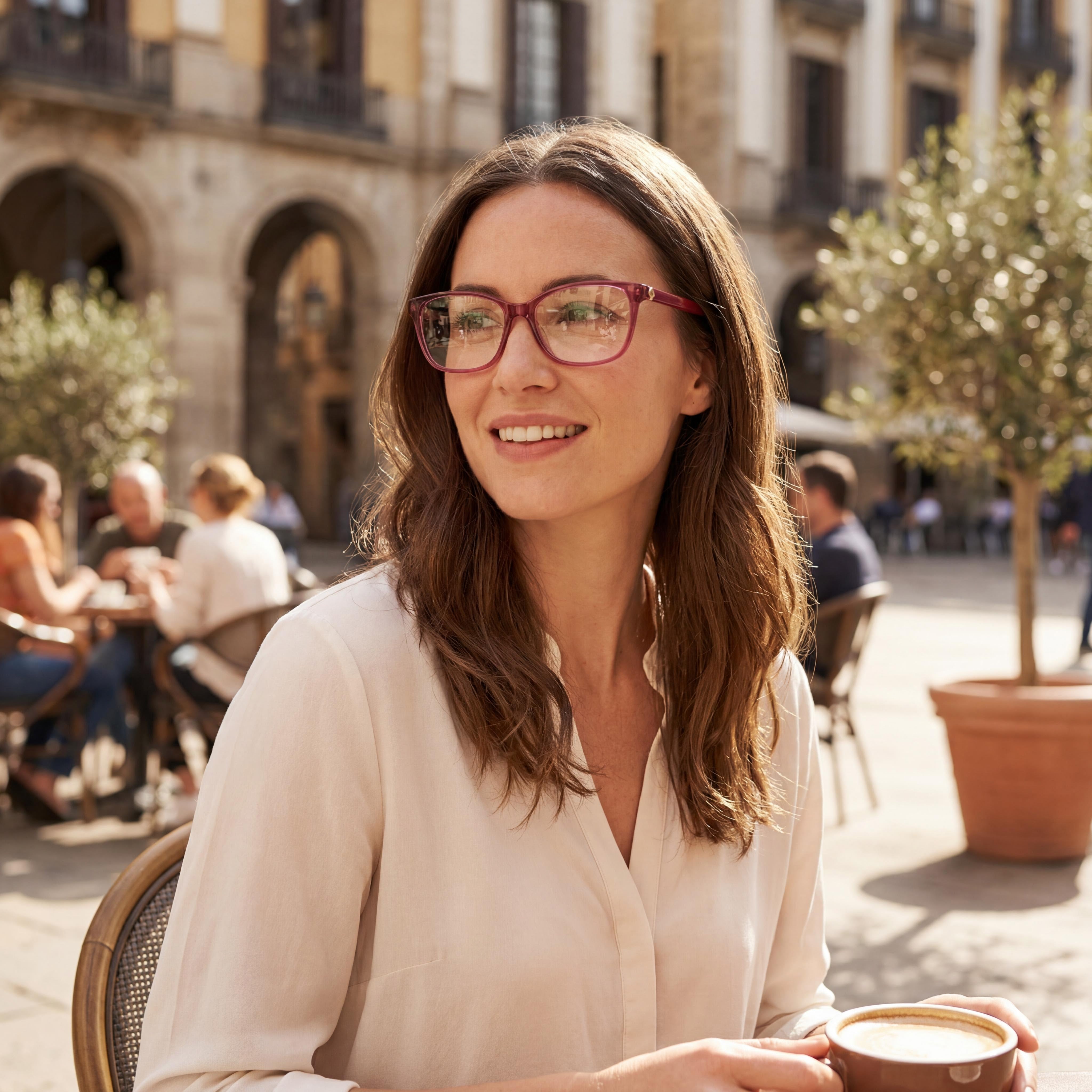 Gafas kate spade new york de mujer de la colección moderna con montura de acetato en color borgoña, ancho de lente de 54 mm, Photo 4