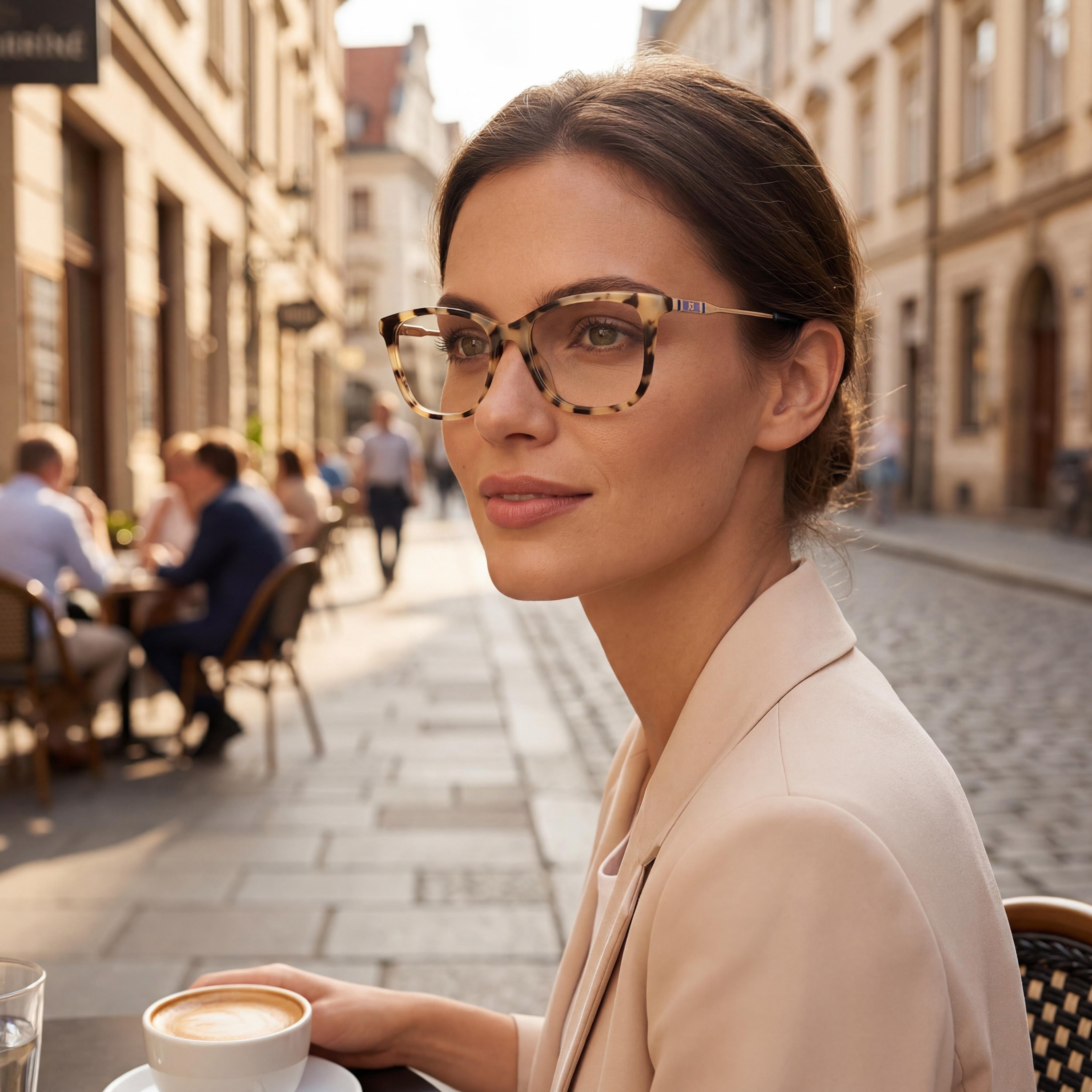 Carolina Herrera Modern Women's Acetate Havana Blue Sunglasses 52mm, Photo 5