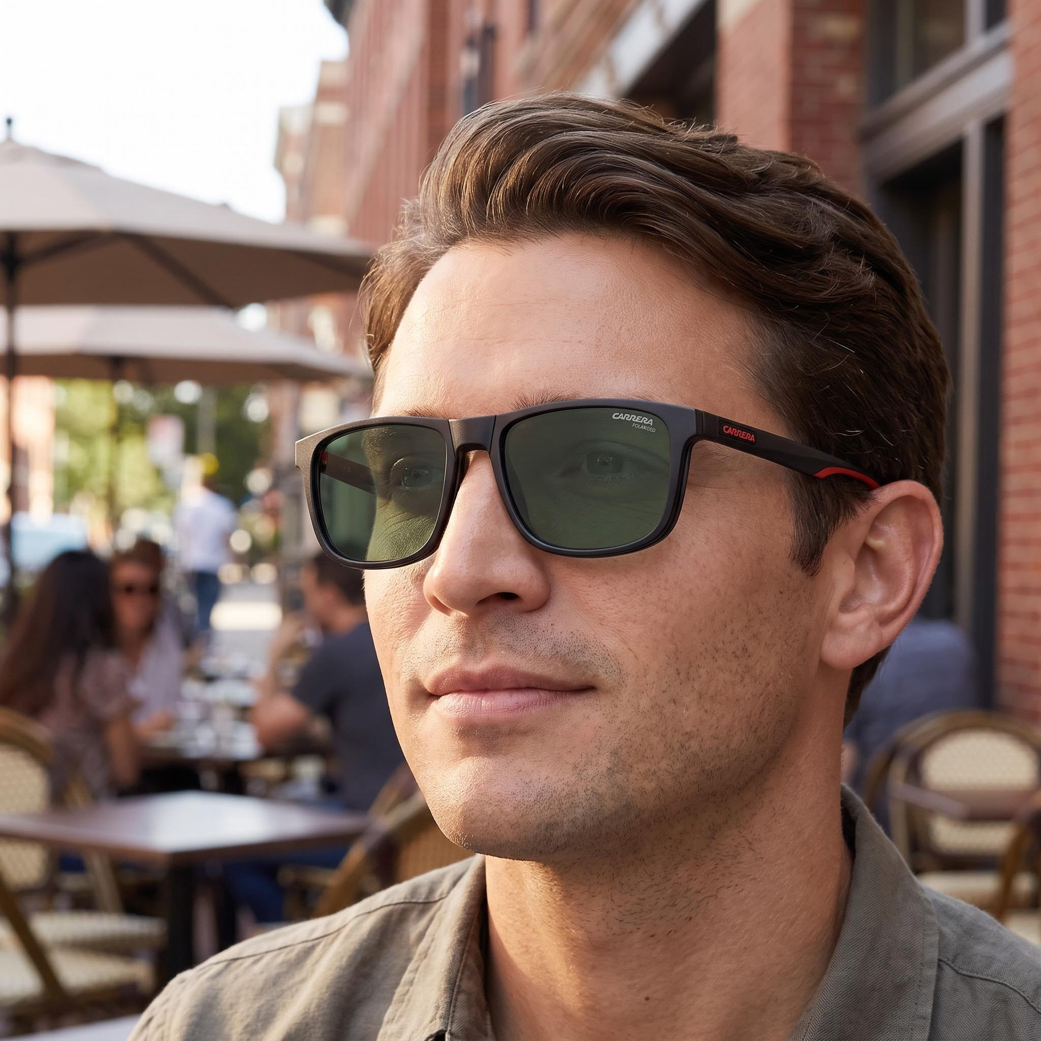Carrera 8053/CS Men's Clip-On Eyeglasses with UV Protection, Matte Black Proprionate, 55mm, Photo 4