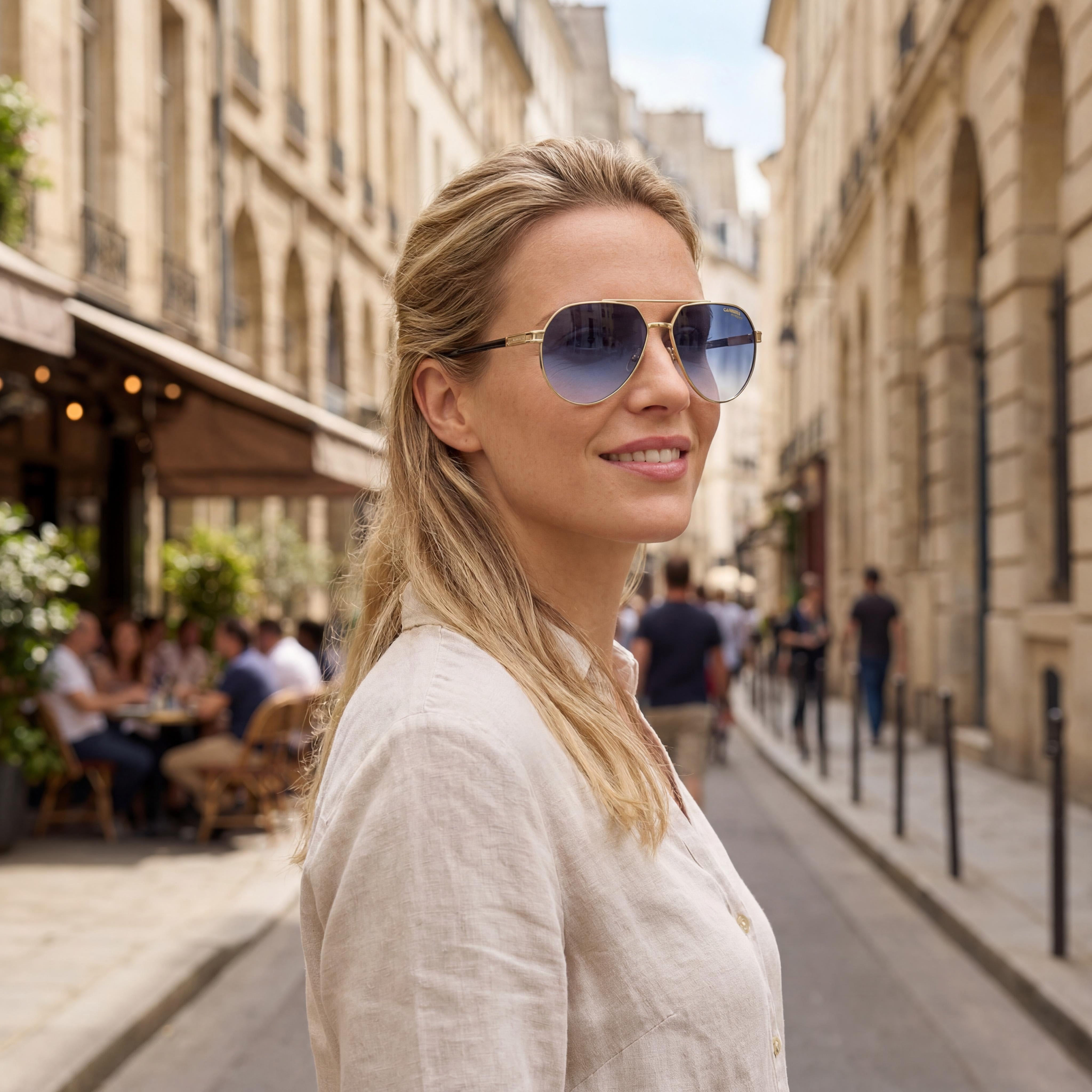 Carrera 1067/S Women's Gold Acetate Frame Sunglasses, 62mm, Photo 6