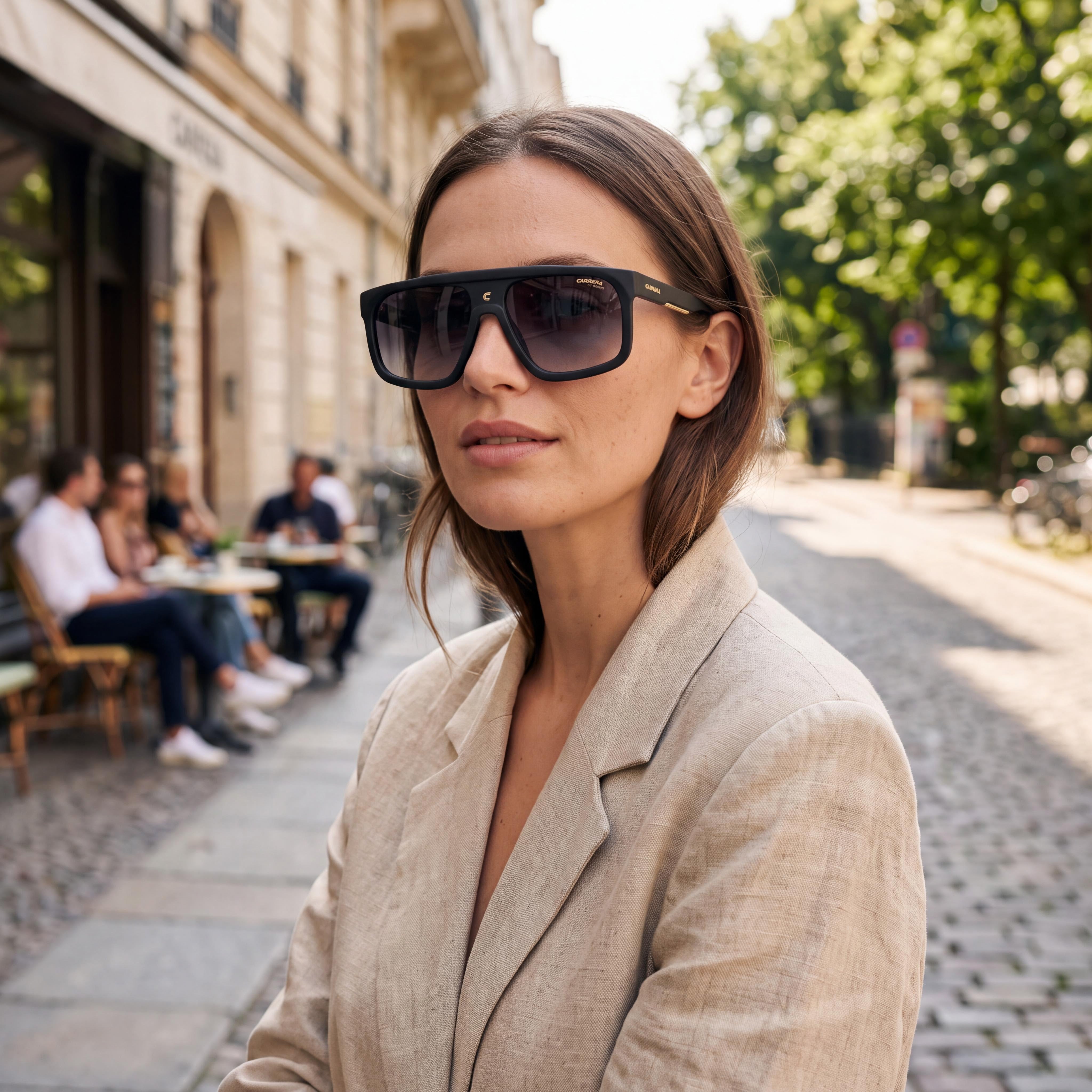 Carrera Classic 1061/S Unisex Acetate Matte Black Grey Shaded UV Protection 59mm Sunglasses, Photo 5