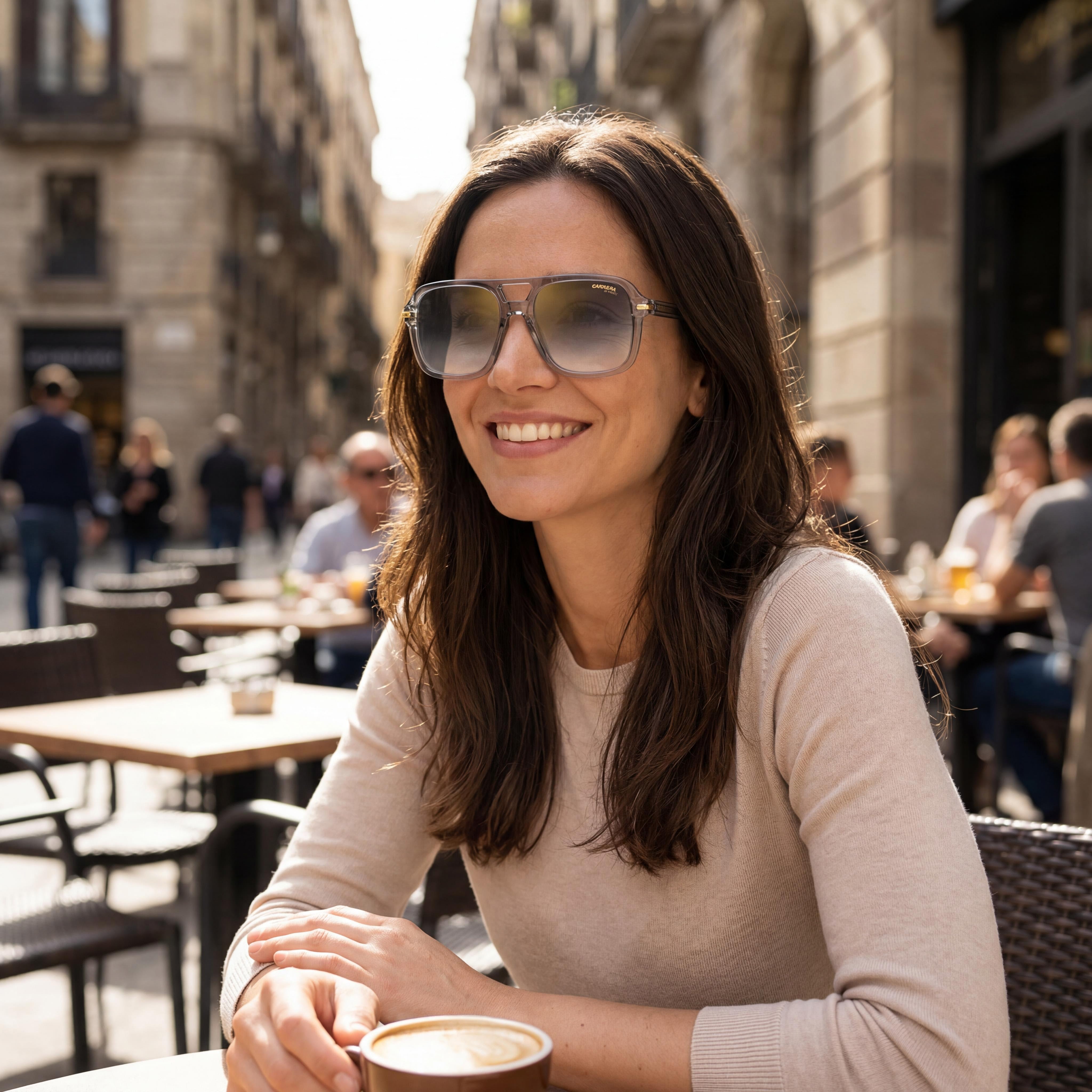 Gafas de sol unisex Carrera Signature con montura de acetato gris y lentes con protección UV, ancho de lente de 55 mm, Photo 6