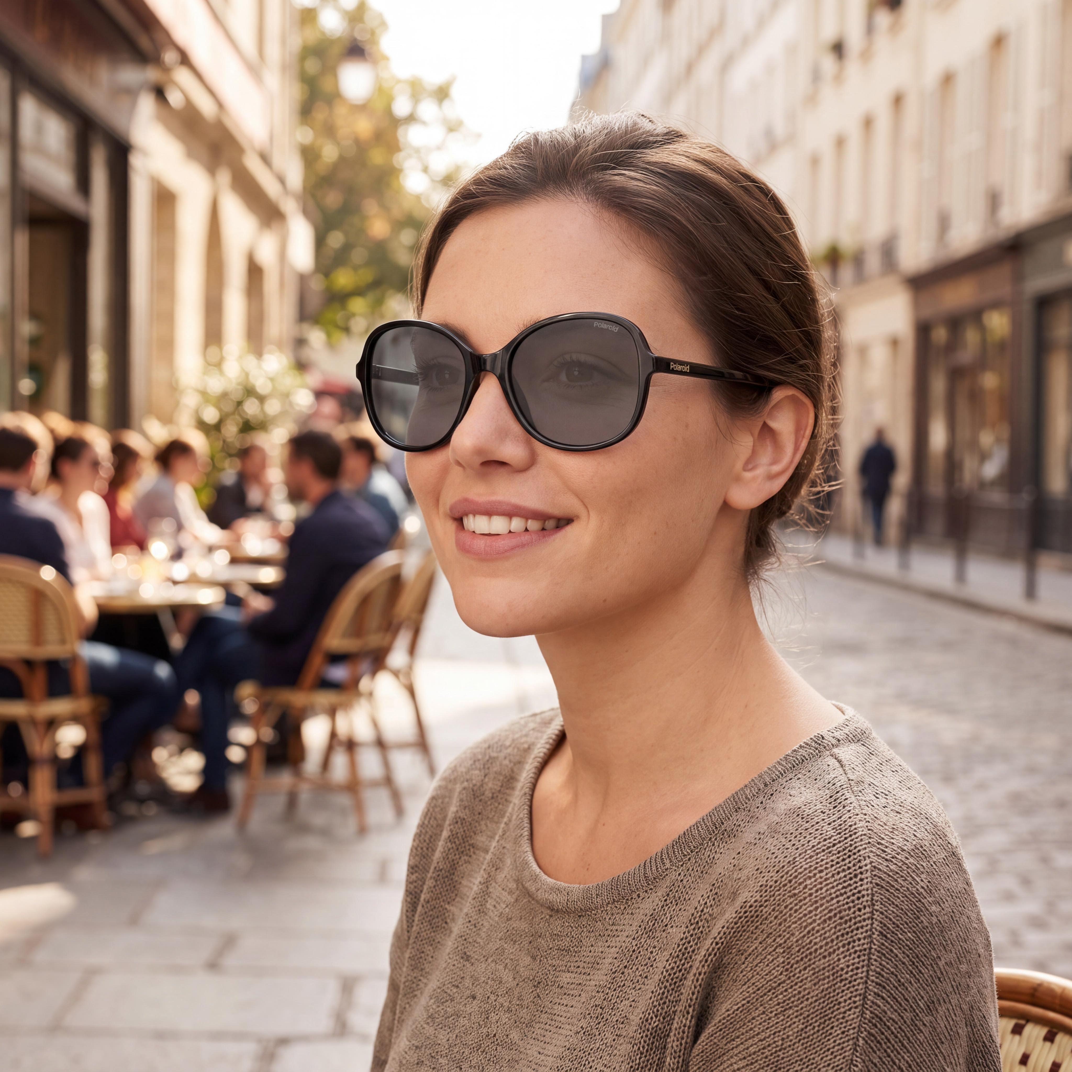 Polaroid Pld 4136/S Women's Black Polycarbonate Frame Grey Polycarbonate Lens UV Protection 54mm, Photo 6