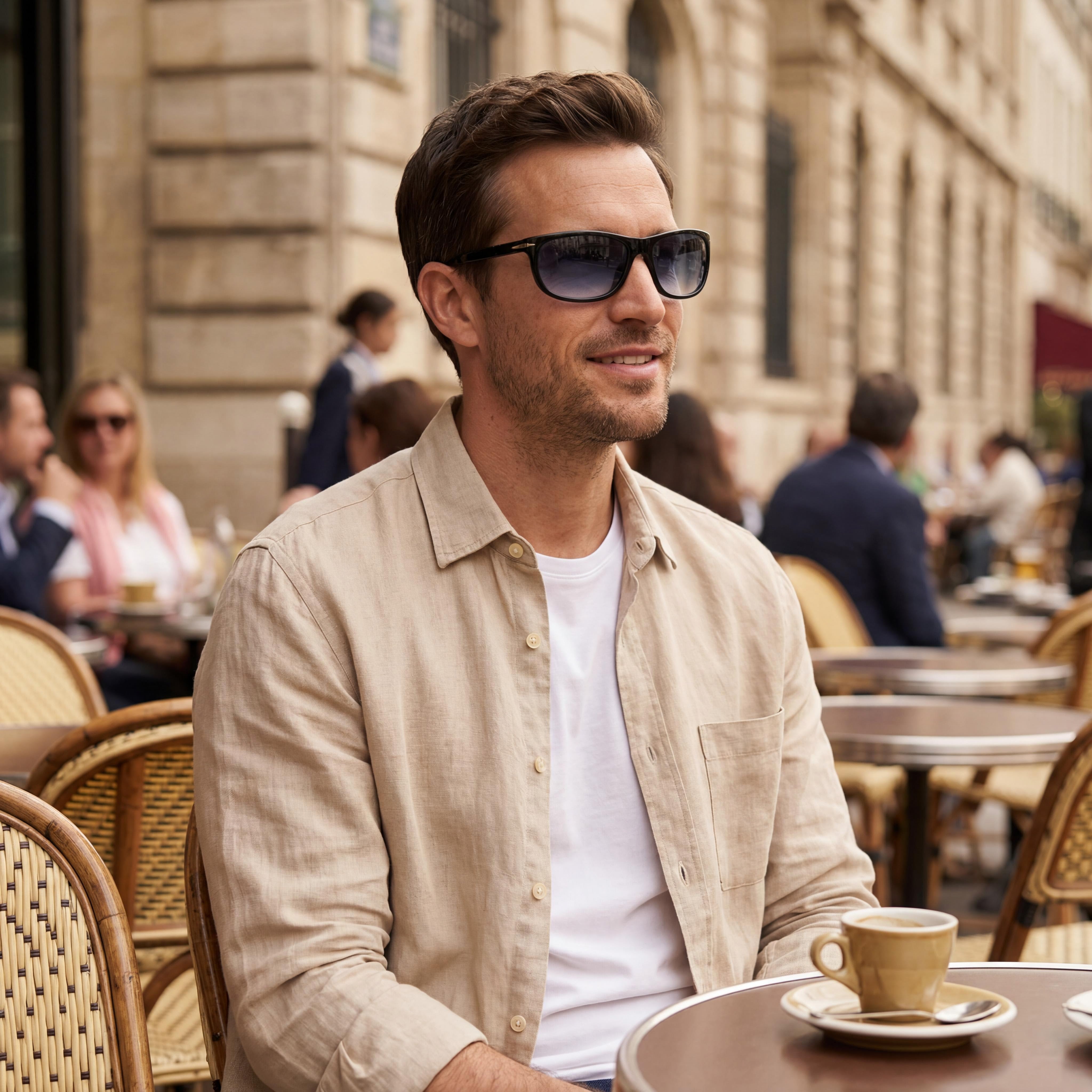 David Beckham DB 7117/S Men's Casual Black Acetate Sunglasses Dark Blue Shaded 64-18-130, Photo 5
