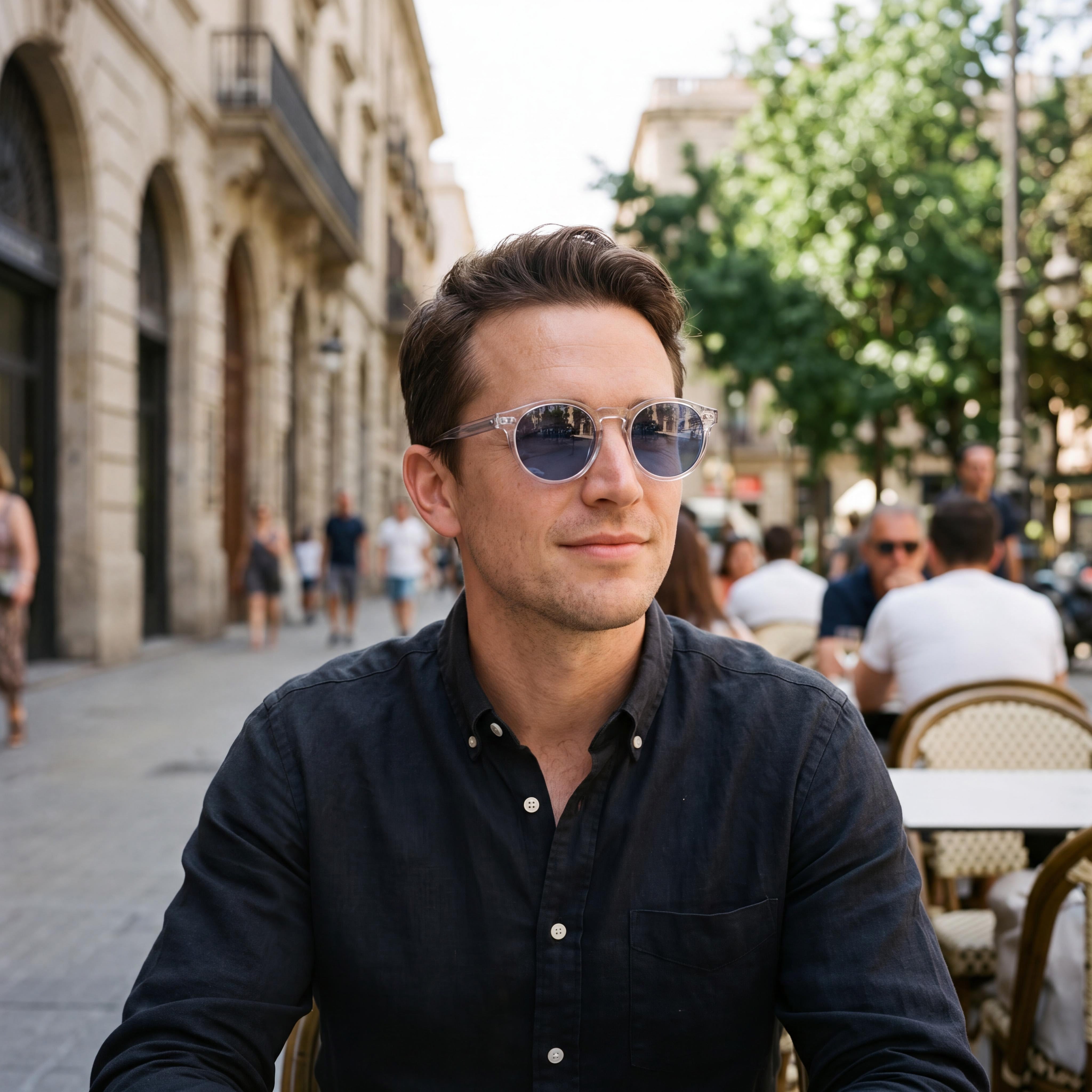 Tommy Hilfiger Th 1795/S Men's Crystal Acetate with Crystal Lenses UV Protection Sunglasses 50-18-145, Photo 4