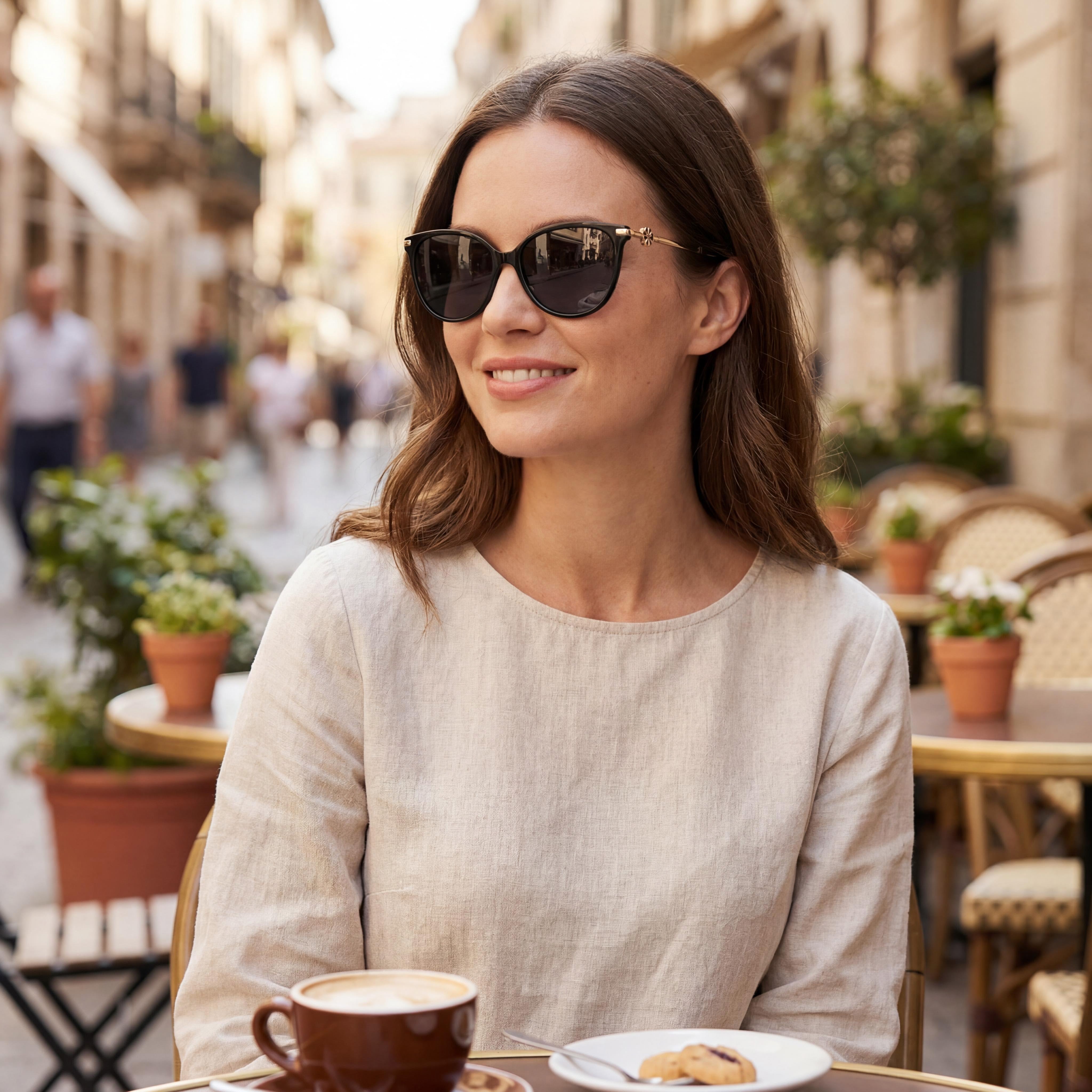 Kate Spade New York Women's Fashionable Classic Plastic UV Protection Non-Polarized Sunglasses Black Gray Frame Gray Lens 60mm, Photo 4