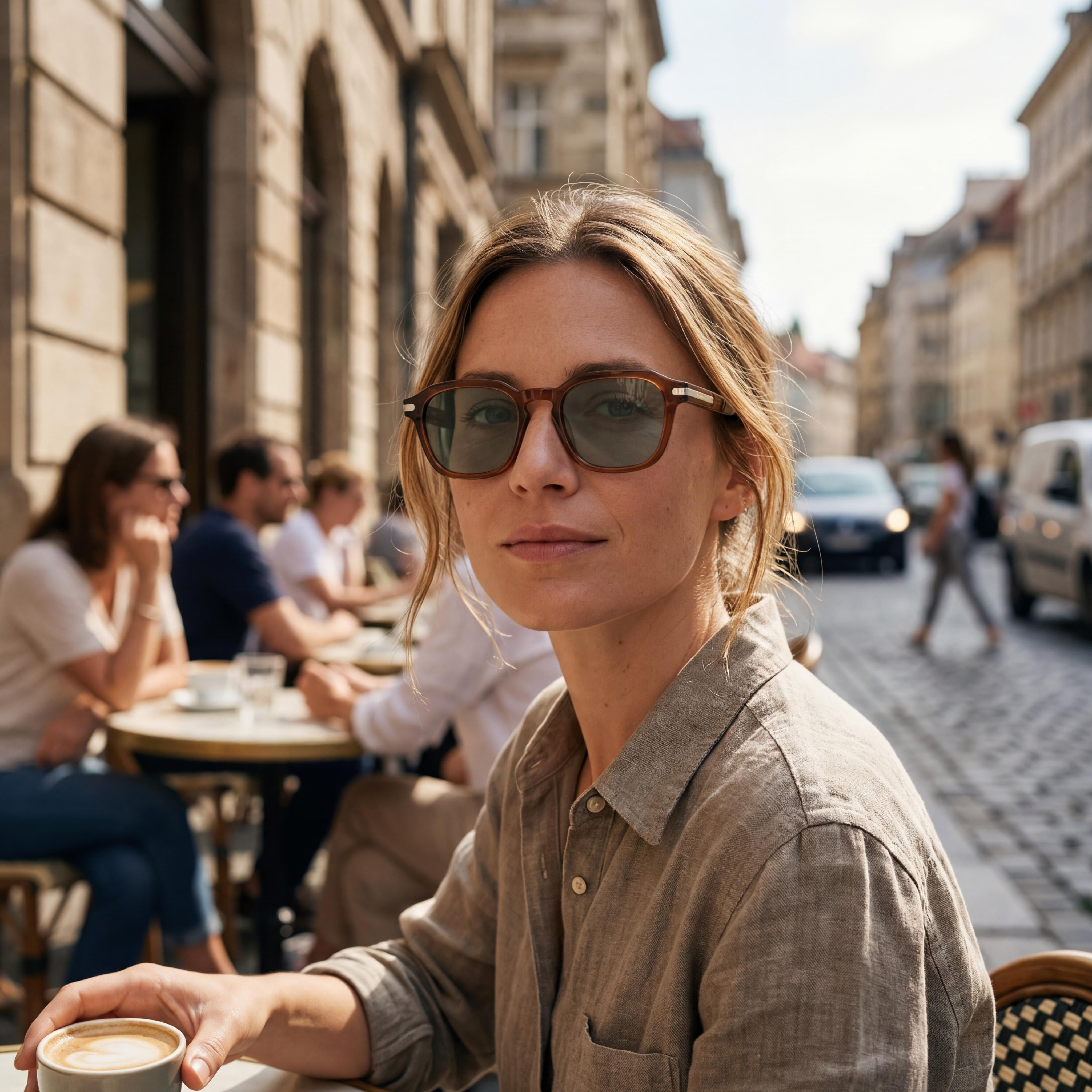 Gafas de sol unisex Salvatore Ferragamo SF1089SN de acetato, estilo casual, con protección UV, color marrón transparente, 52 mm, Photo 6
