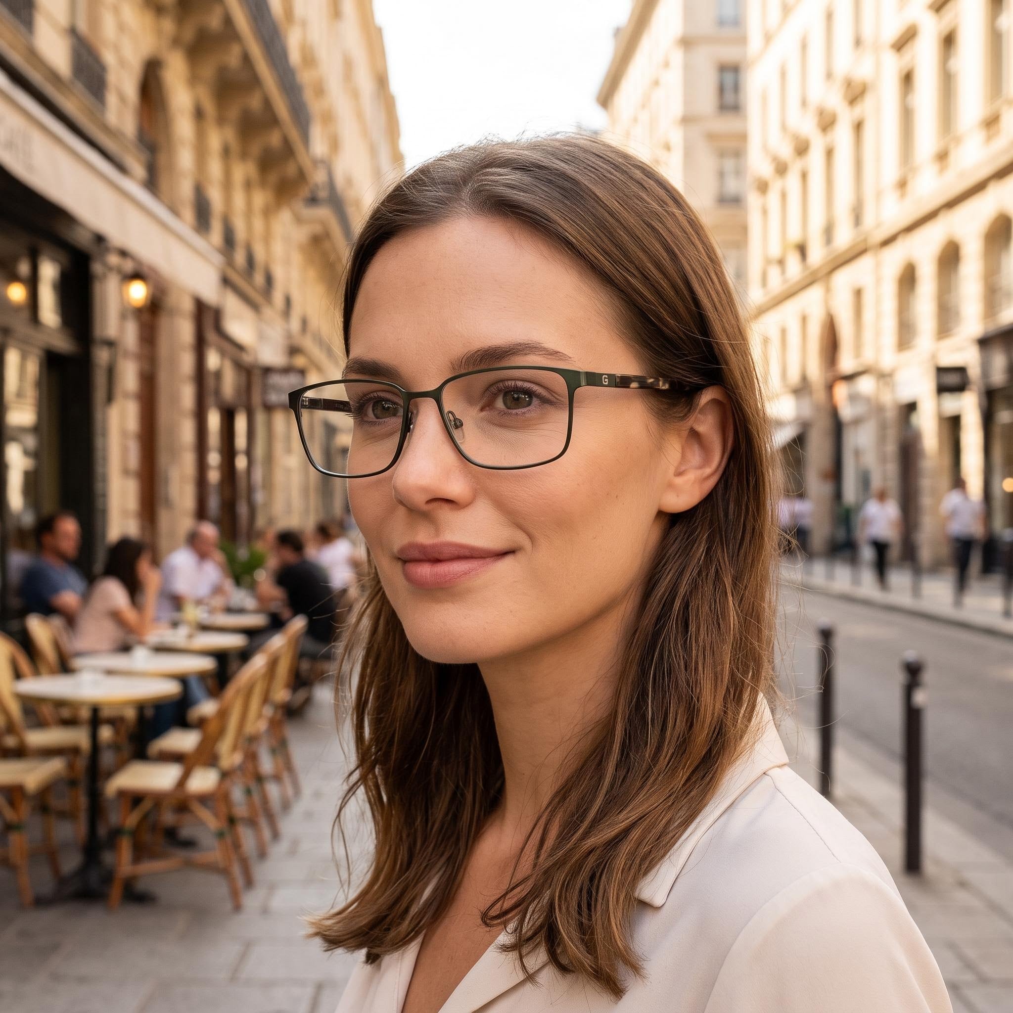 GUESS Gu50244 Unisex Metal Frame Eyewear featuring Matte & Shiny Dark Green Finish, 55-16-145mm Size, Photo 6