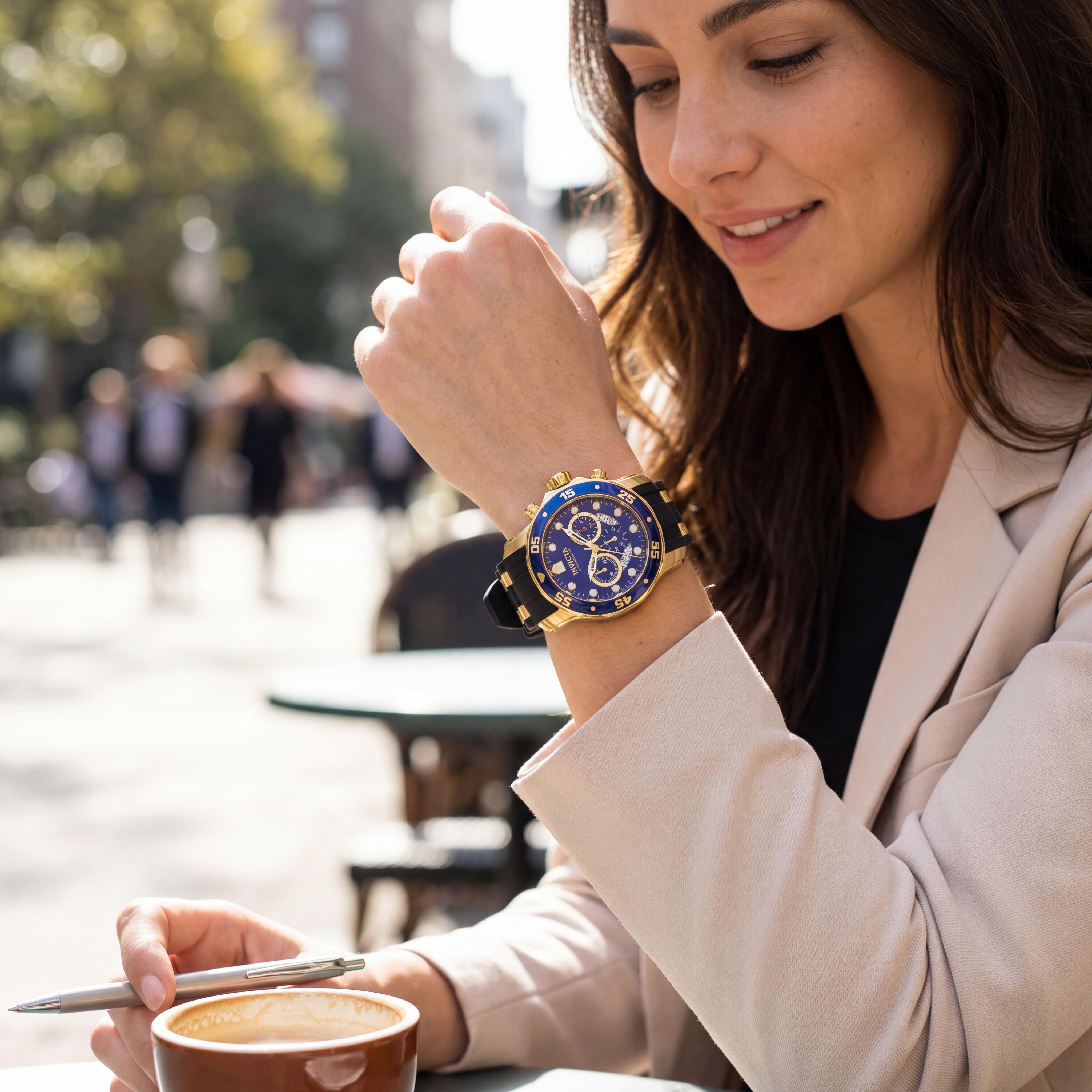 Reloj cronógrafo unisex Invicta 6983, esfera azul de acero inoxidable de 48 mm, Photo 4