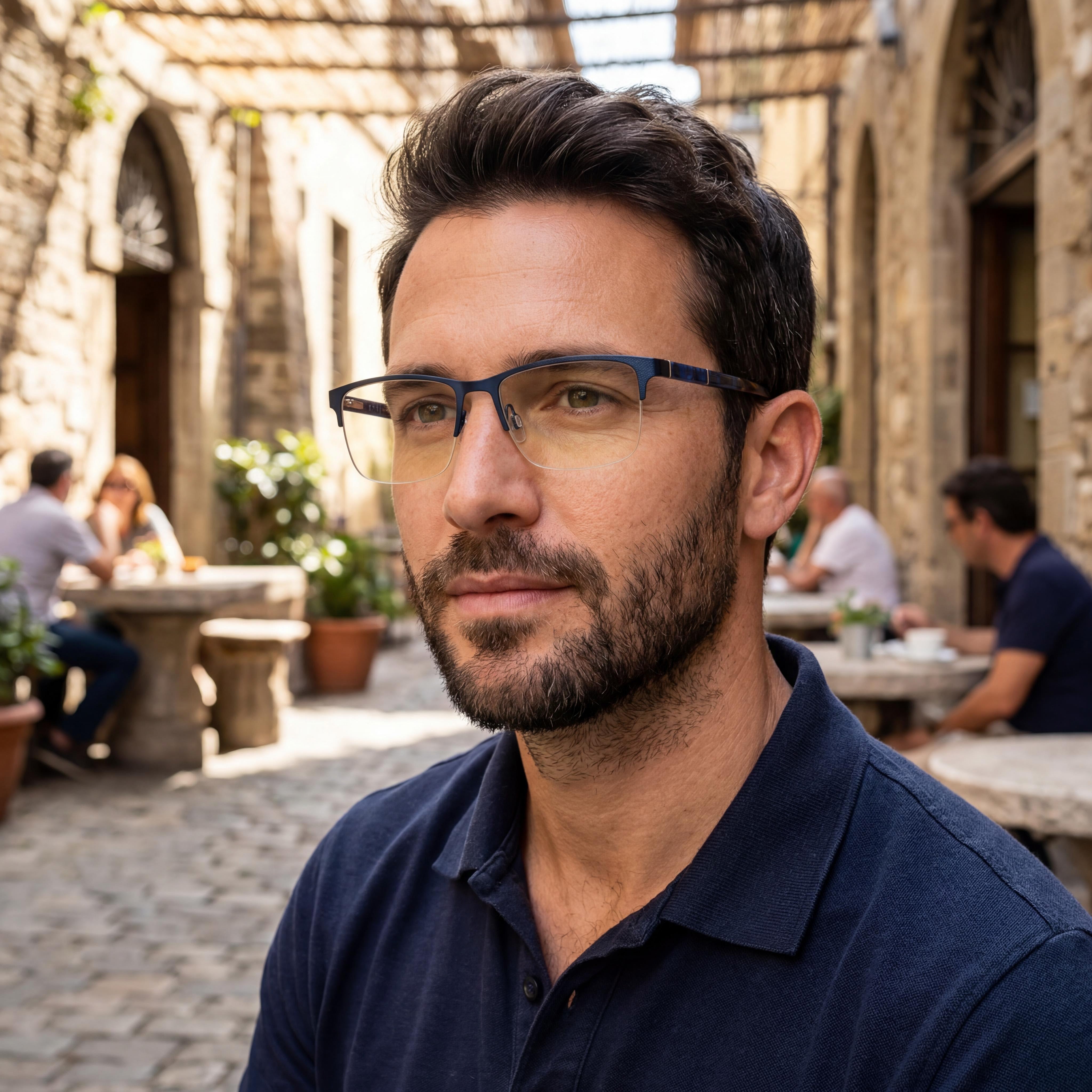 Lucky Brand Vlbd320 Men's Lightweight Navy Eyewear. Size Details: Lens 53mm, Bridge 15mm, Temple 145mm., Photo 4