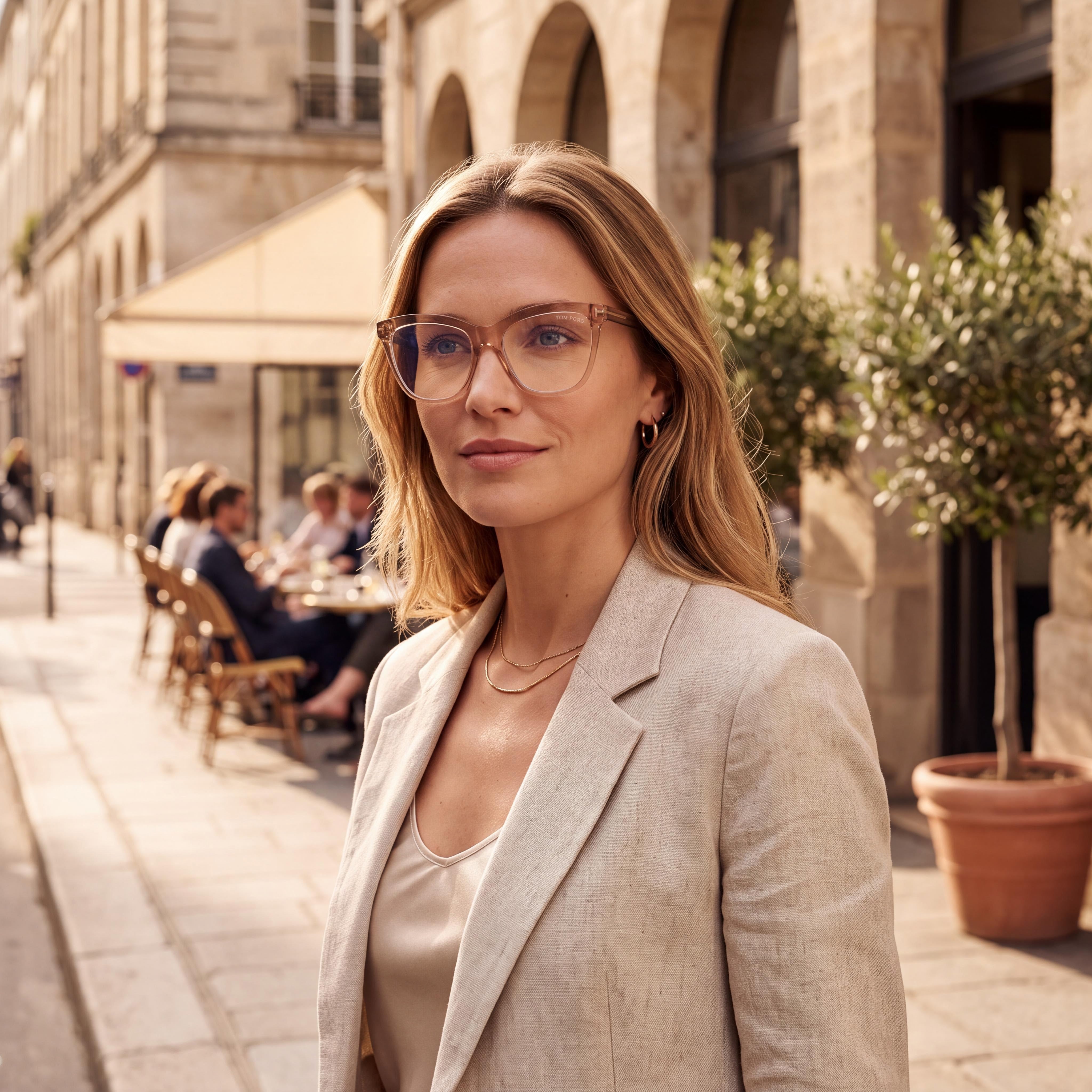 Gafas Tom Ford Ft6042-b unisex, montura marrón claro brillante, lentes de policarbonato negras, 54-16-140, Photo 4