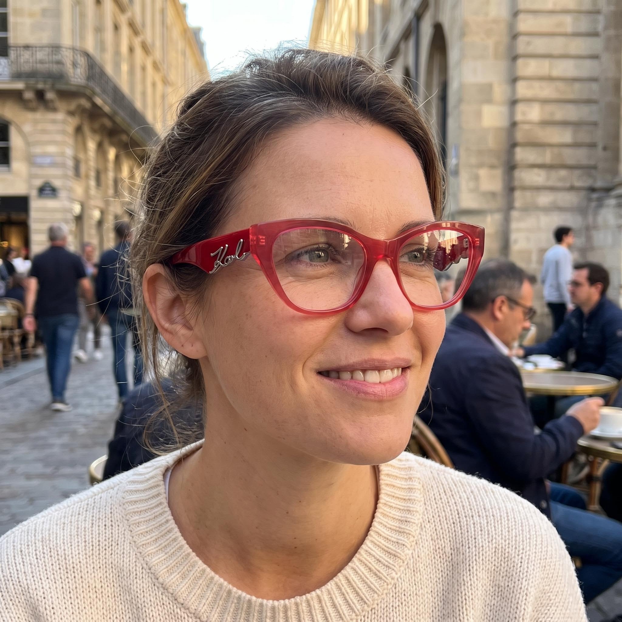 Gafas Ópticas Casuales para Mujer KARL LAGERFELD con Montura de Acetato Coral | Ancho de la Lente 54, Photo 6