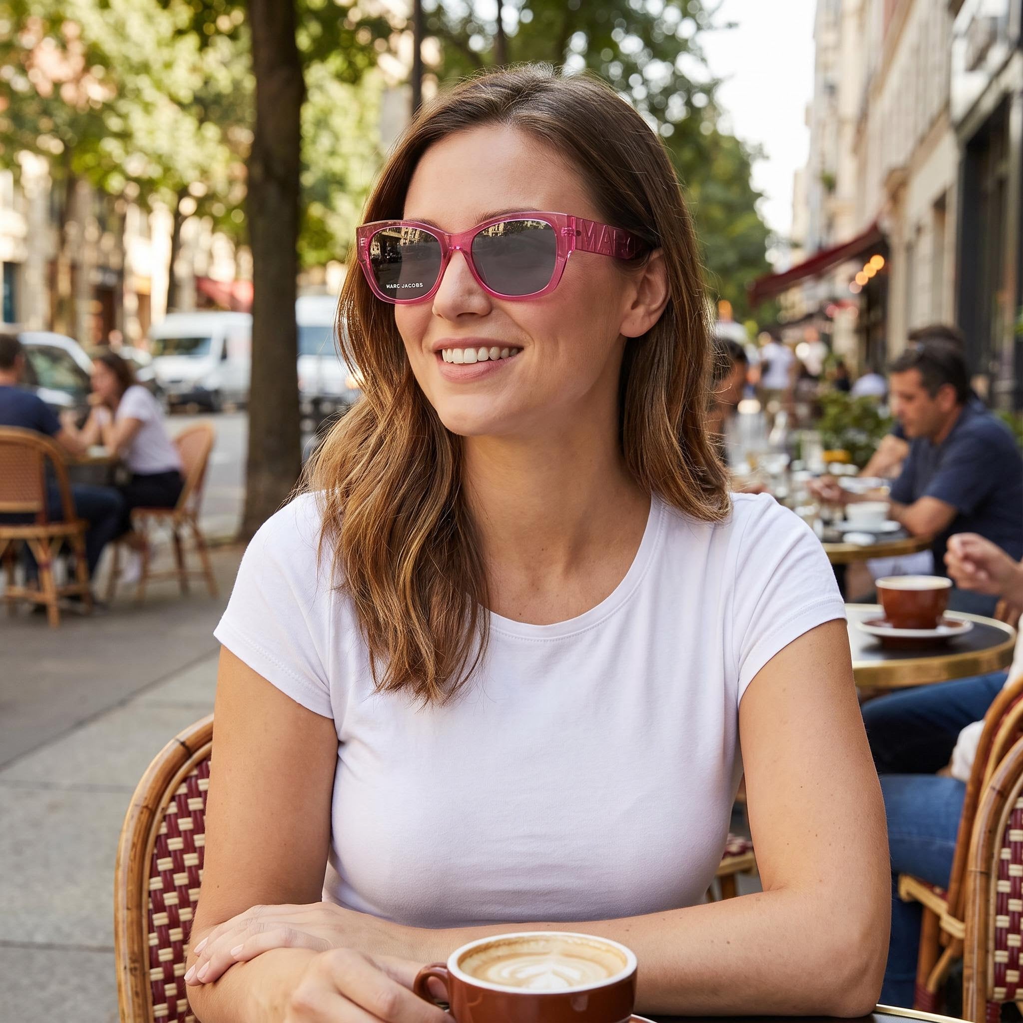Marc Jacobs Modern Women's Fuchsia Plastic Frame Eyewear featuring 54mm Lens Width and, Photo 5