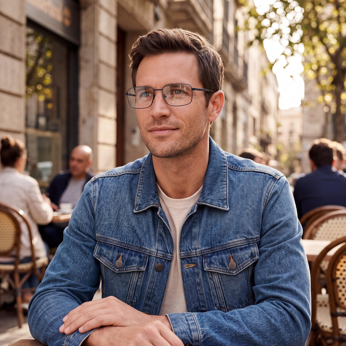 Timberland Tb50038 Gafas para Hombre Sin Metal con Lentes de Policarbonato Transparentes Azul Mate 64-18-155, Photo 4