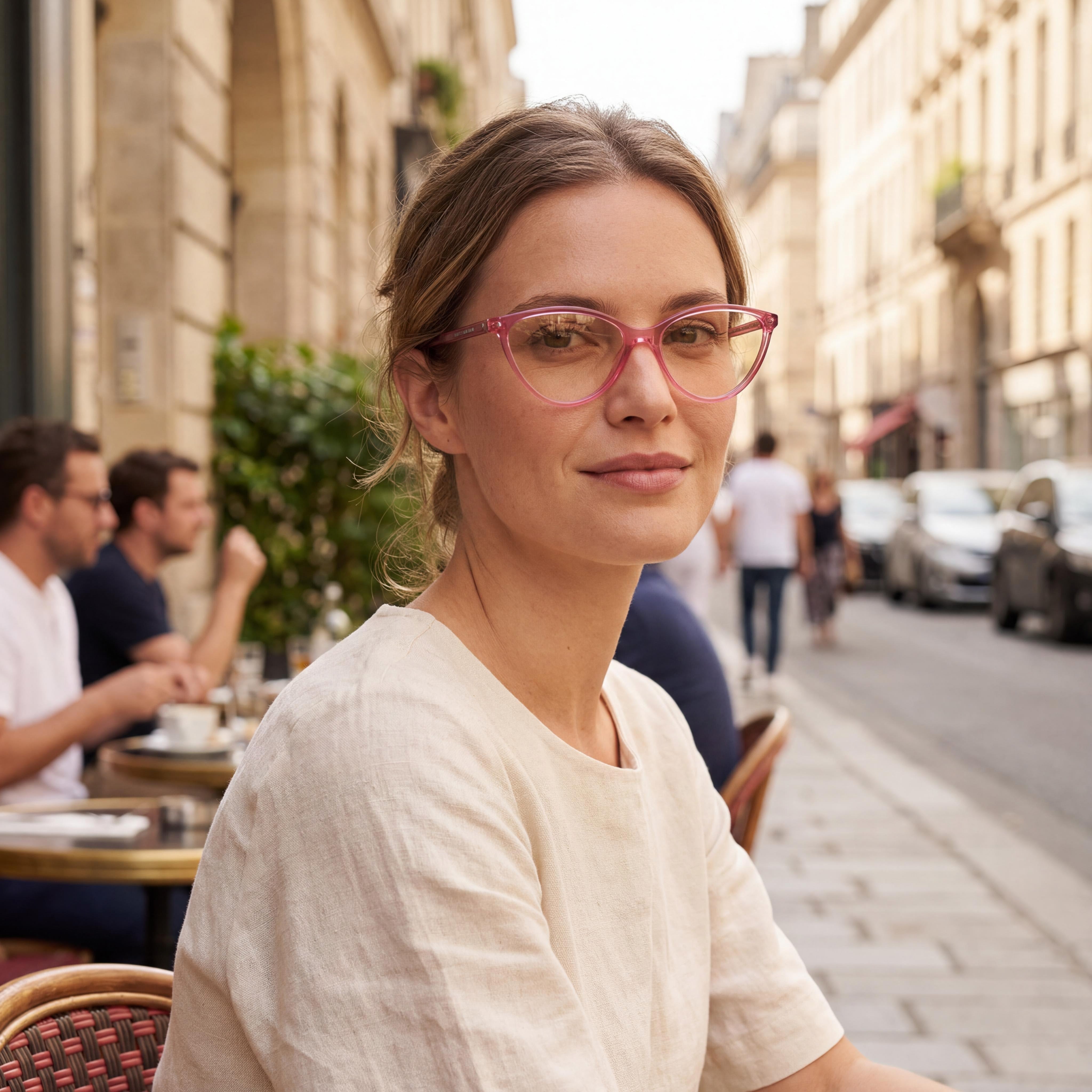 Gafas de sol de mujer Isabel Marant de moda en rosa con montura de acetato rosa y lentes de policarbonato rosa de 55 mm, Photo 4