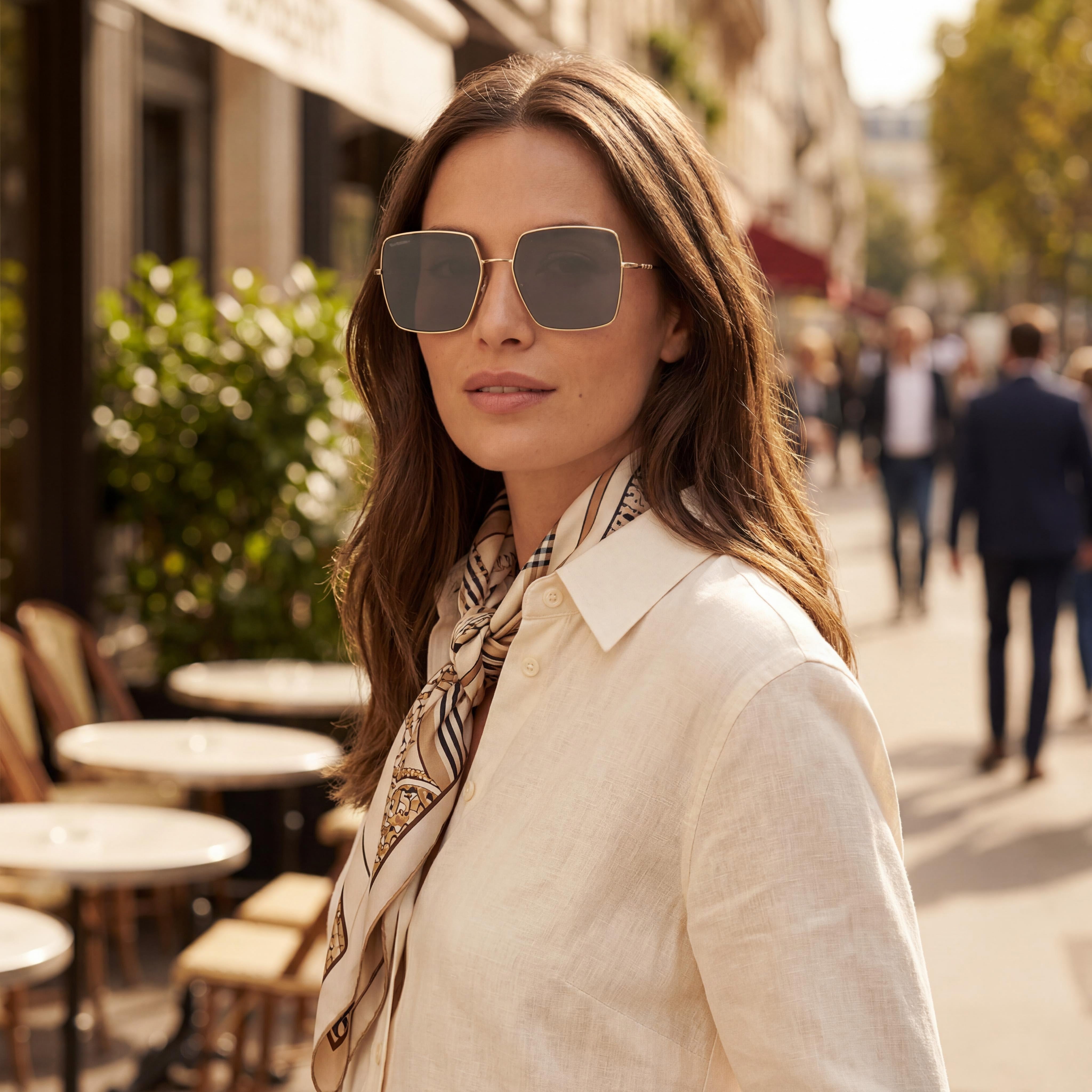 Gafas de sol geométricas Burberry Daphne para mujer, color dorado claro, acetato gris oscuro, protección UV, 58 mm, Photo 4