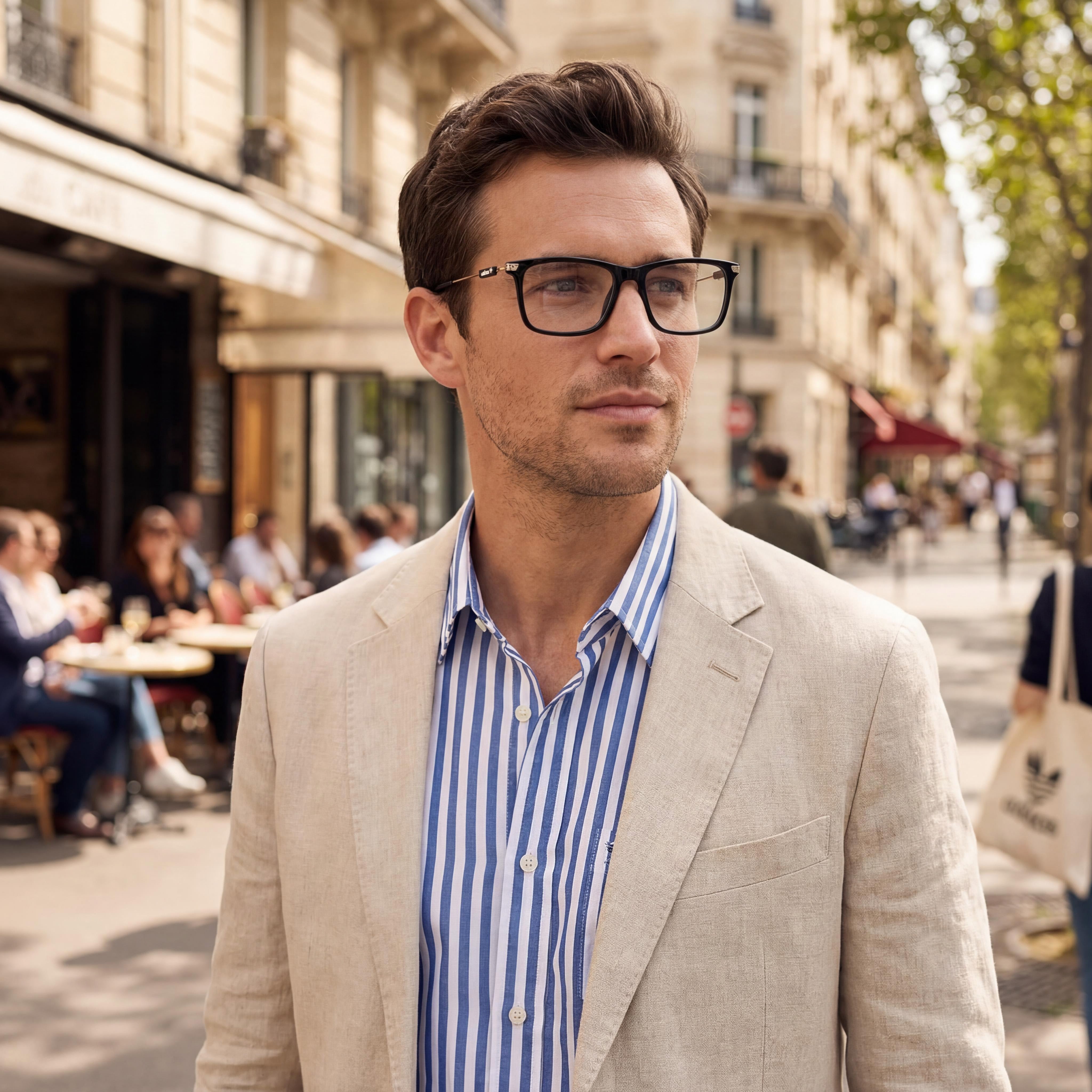 Adidas OR5050 Men's Casual Eyewear Frames featuring Shiny Black Plastic Construction 52mm, Photo 6