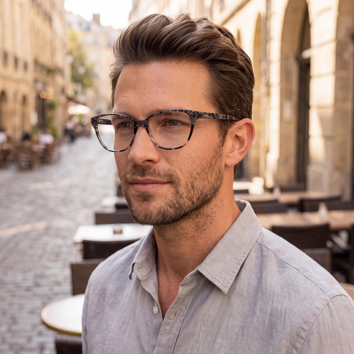 BEBE Bb5220 Men's Acetate Jet Lace Frame Clear Lens Eyeglasses 55mm, Photo 4