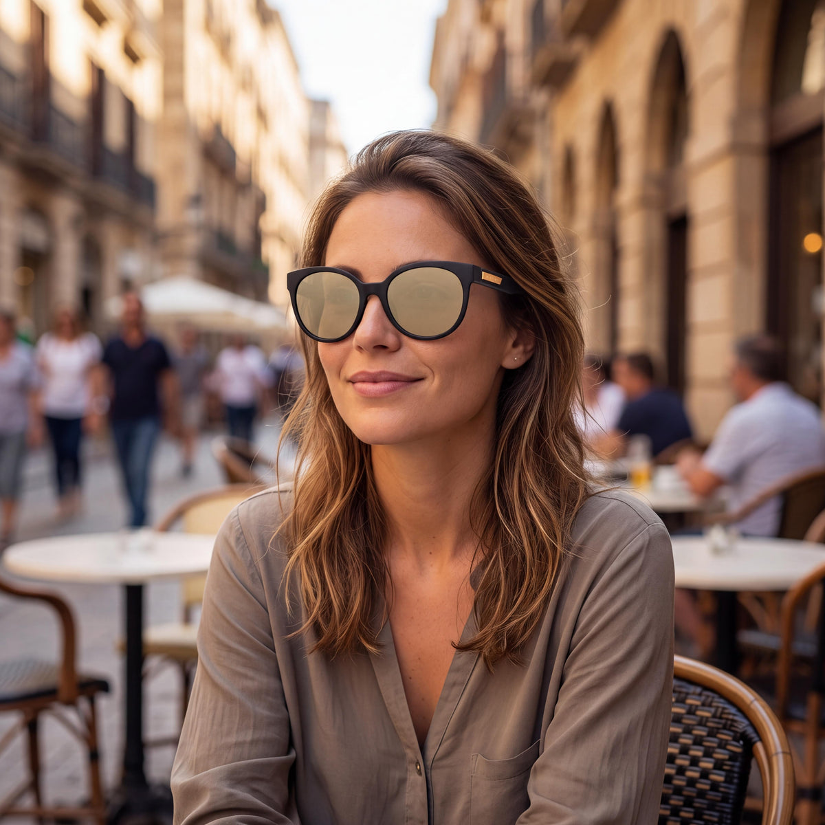 adidas Originals Casual Women's Sunglasses with Grey INJECTED Frame and Brown Mirror Lenses 52/20/140, Photo 4