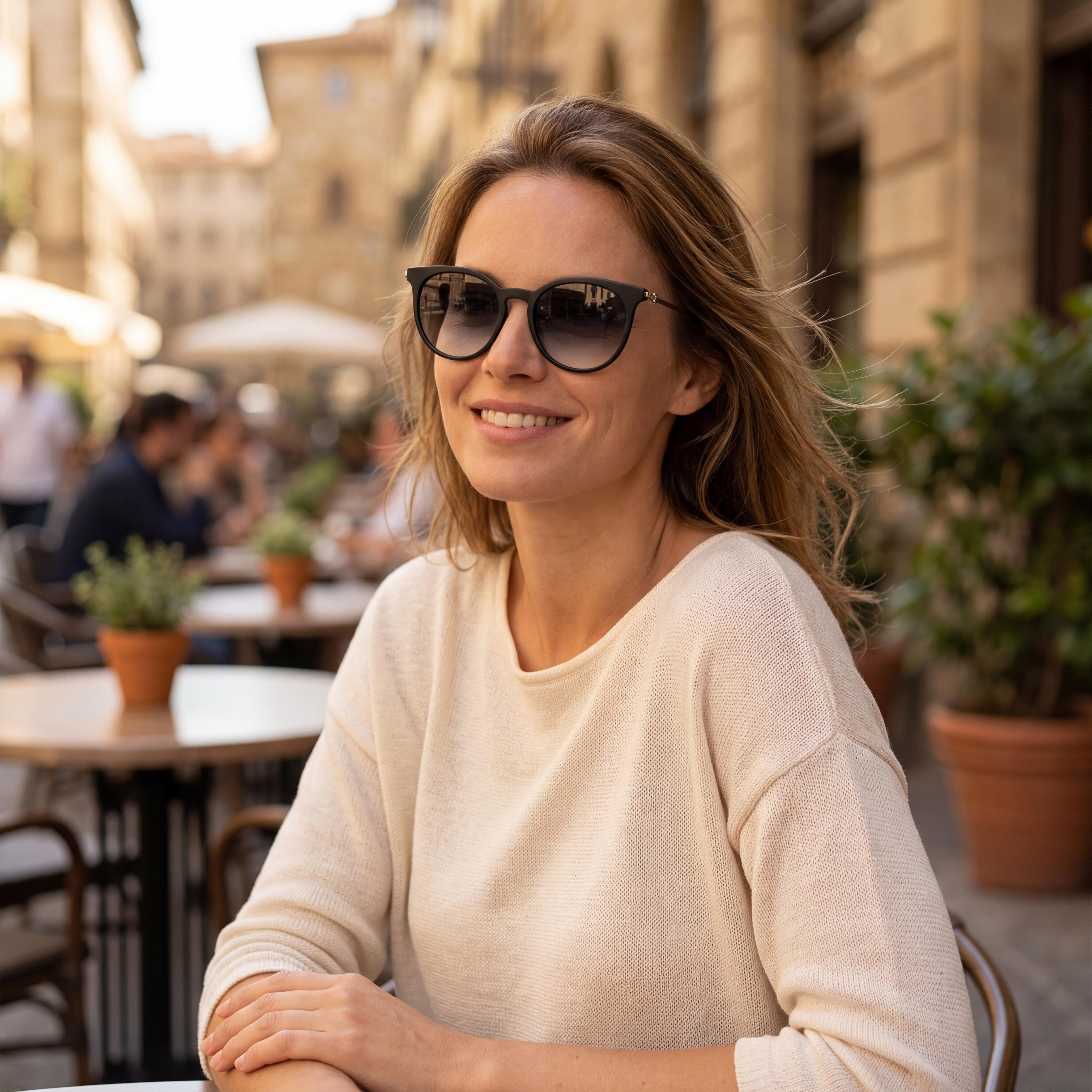 Longchamp LO693S Women's Casual Acetate Black White Frame Black Lens Non-Polarized Sunglasses 52mm, Photo 6