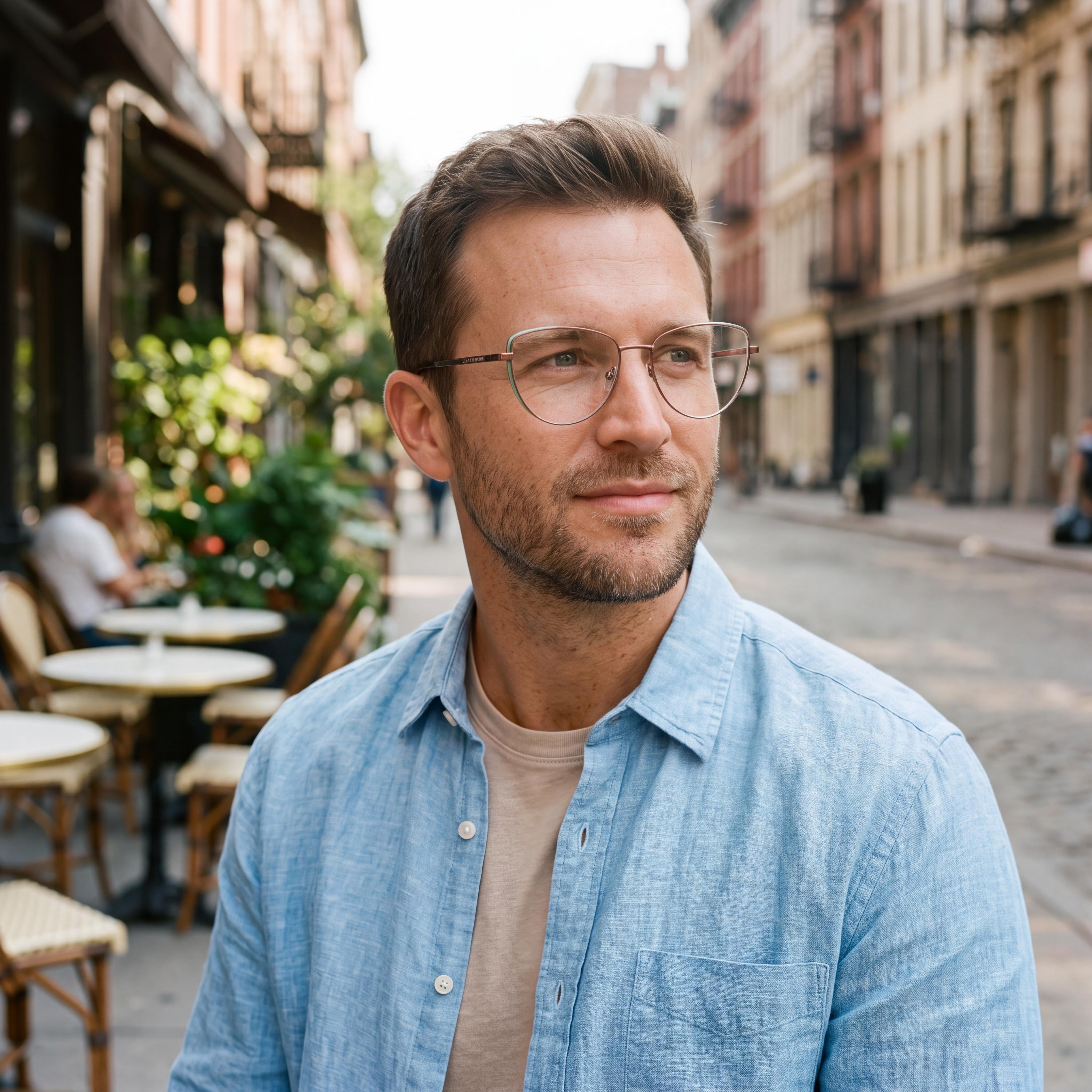 Gafas Lucky Brand marrones para hombre con montura ligera para comodidad durante todo el día, uso diario y actividades al aire libre, Photo 6