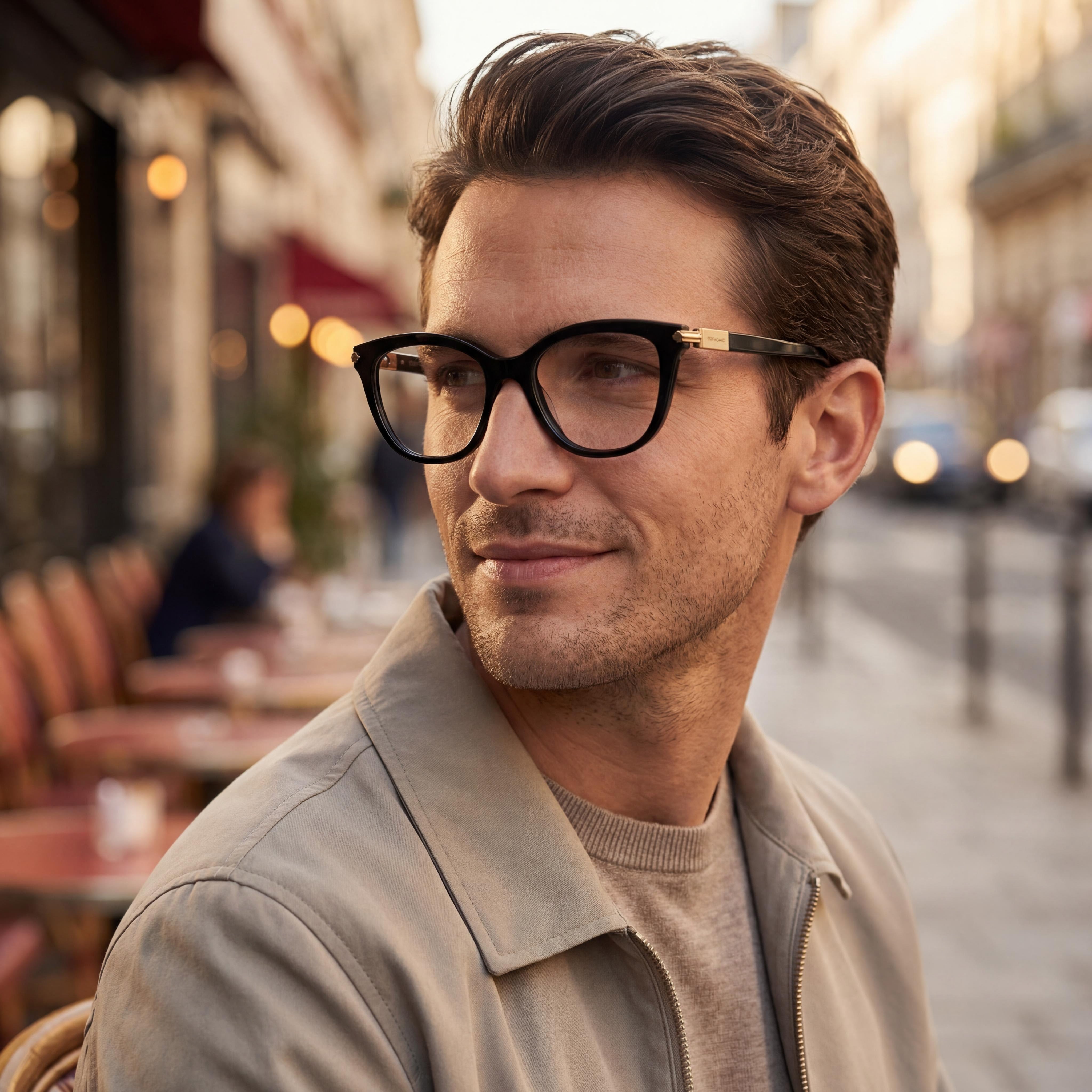 Gafas de plástico negro para hombre Salvatore Ferragamo Modernas 52 mm, Photo 4