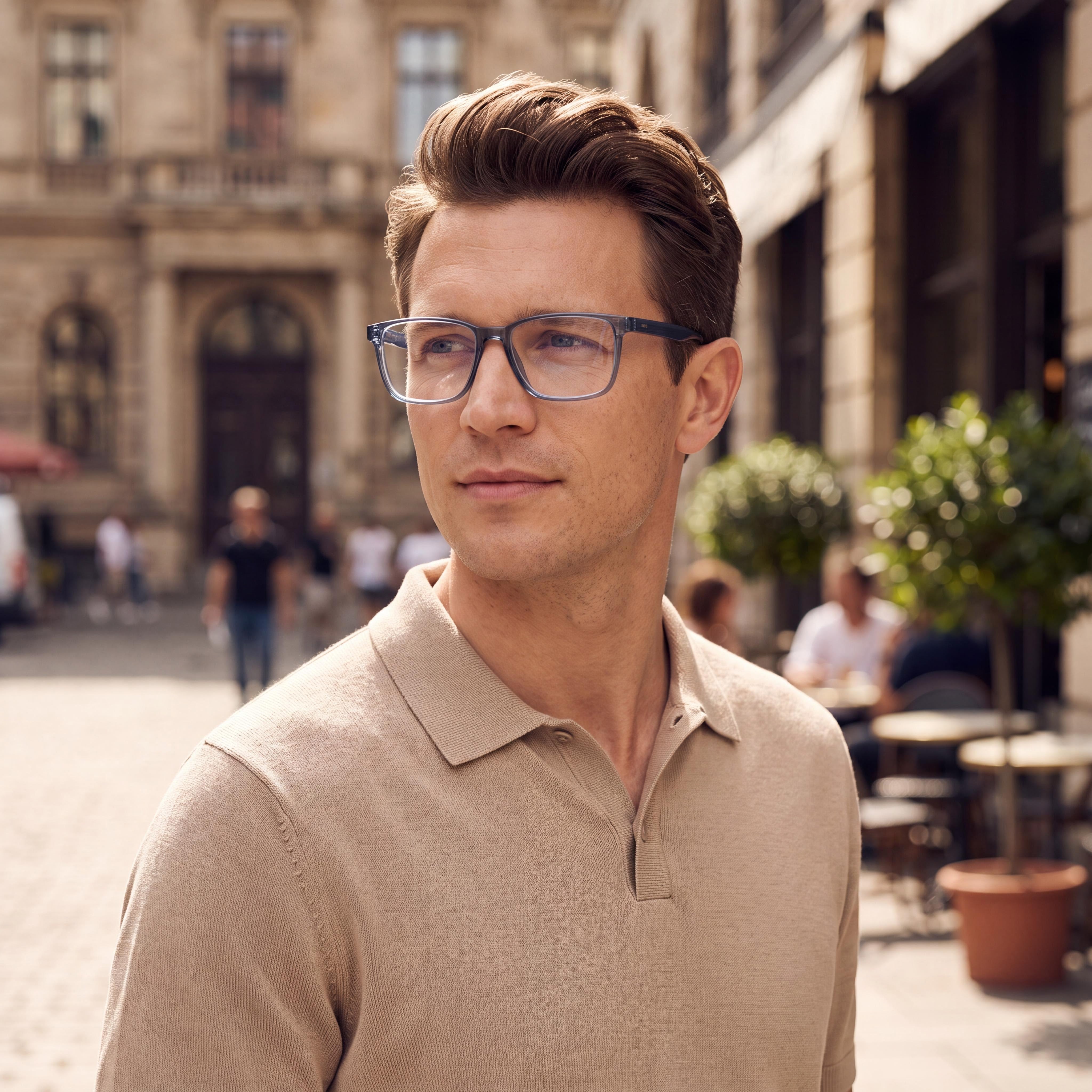 Hugo Boss VISTA BOSS 1618/F Men's Casual Polyamide Clear Non-Polarized Eyeglasses 55-16-150, Photo 5