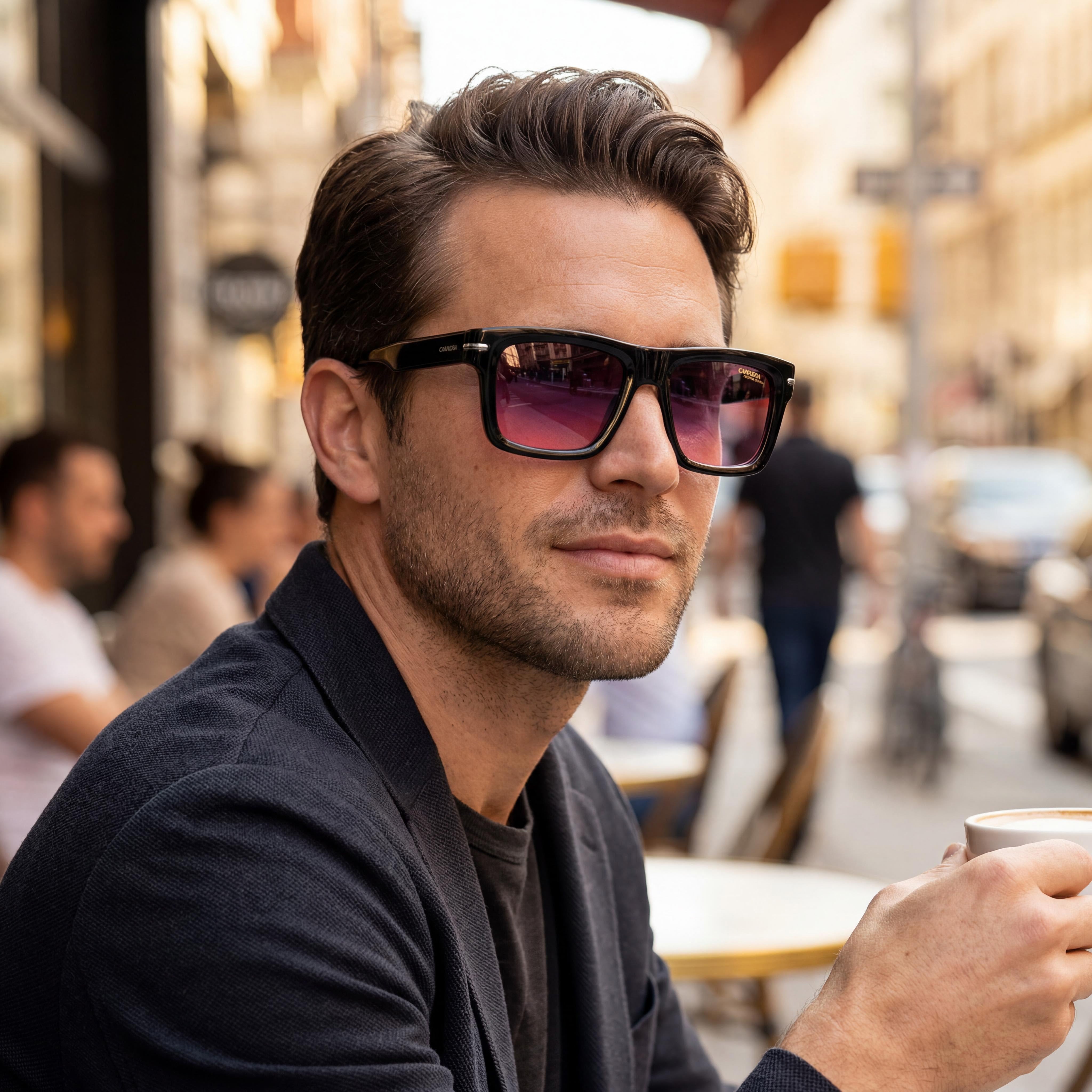 Carrera Carrera 4019/S Men's Festival Edition Black Blue Shaded Red Plastic UV Protection Sunglasses 58mm, Photo 4