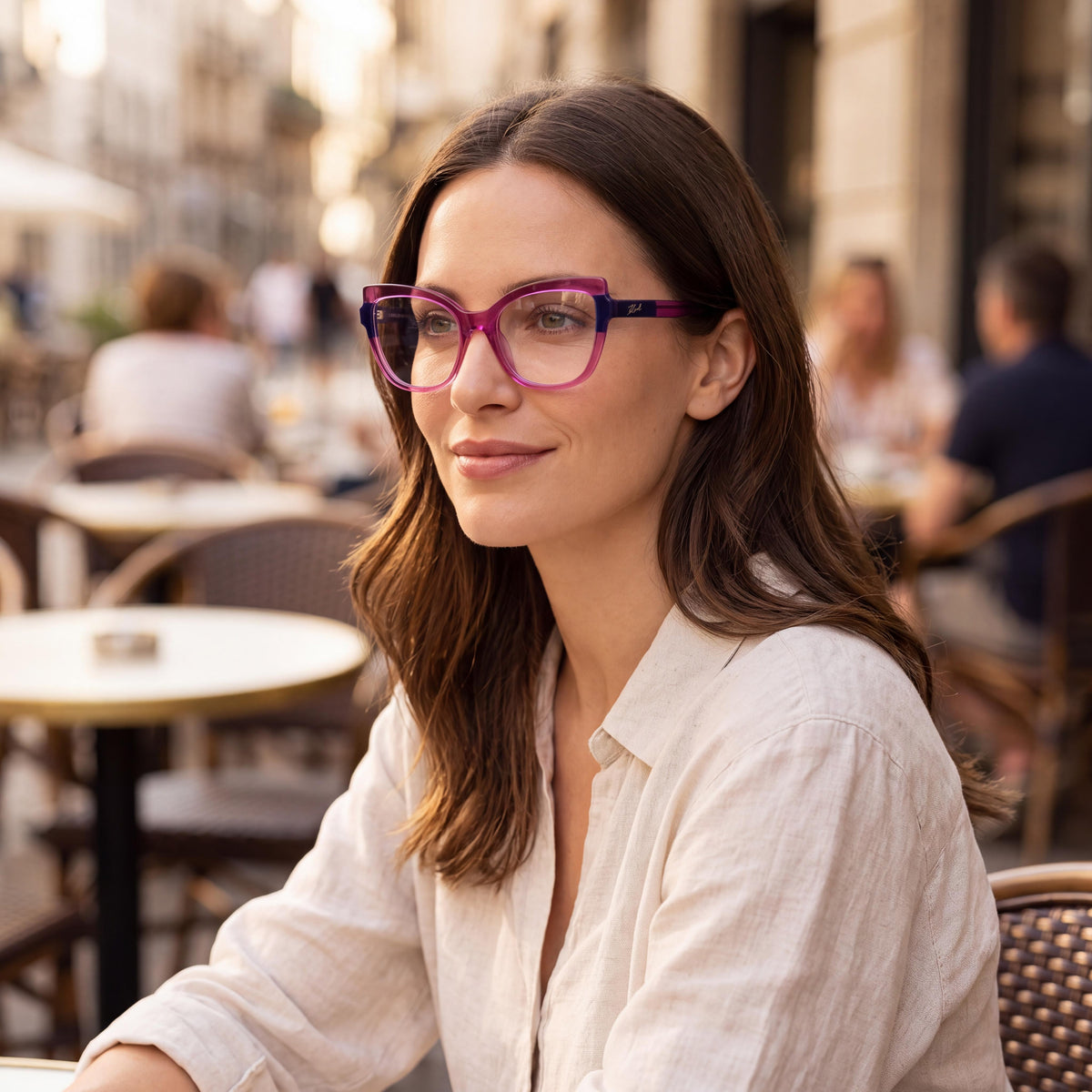 KARL LAGERFELD Modern Unisex Acetate Frame Eyewear with Polycarbonate Lenses, Cherry Green 54mm, Photo 4