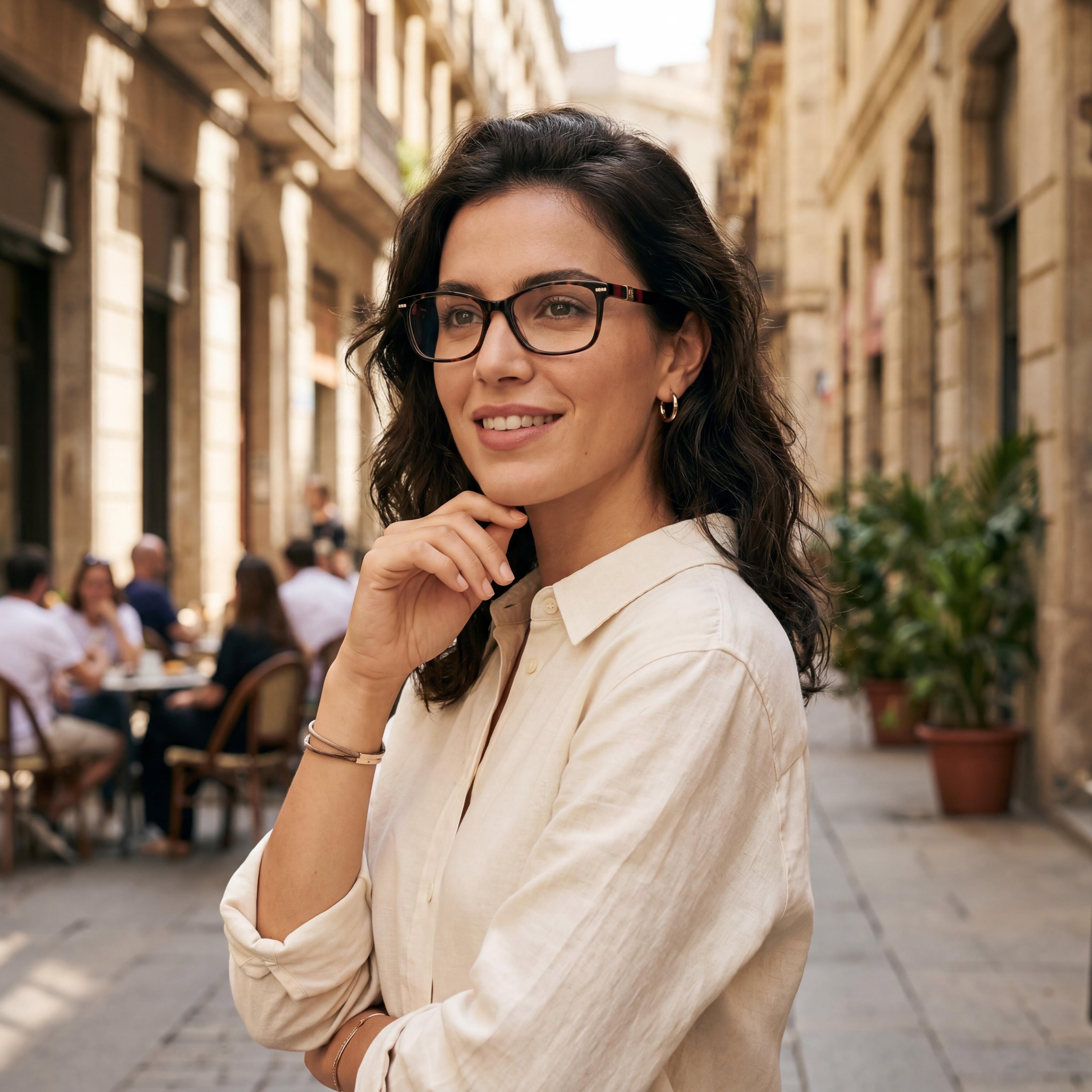 Carolina Herrera Modern Women's Sunglasses featuring an Acetate Frame in Havana Red, with 54mm Lens Width, Photo 5
