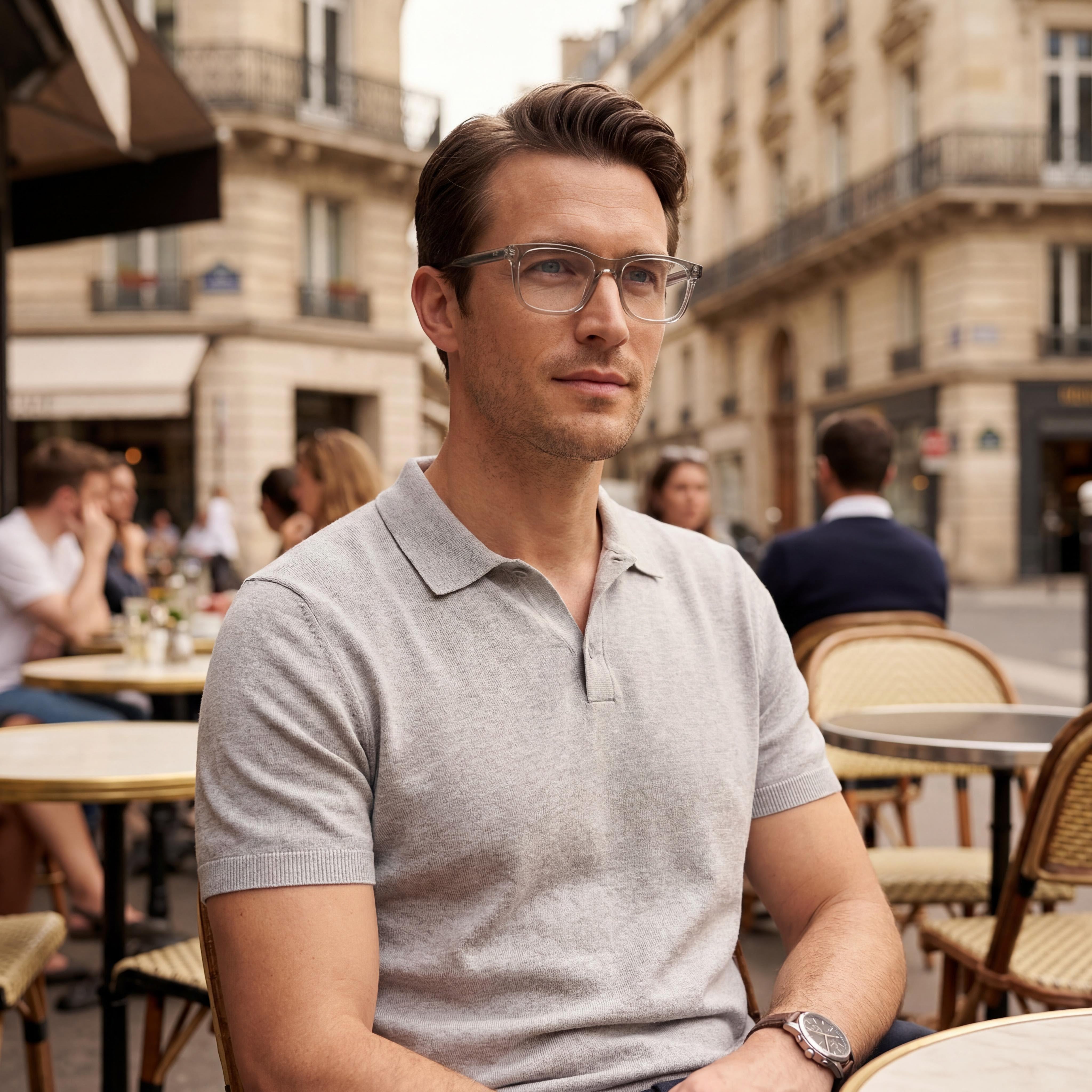 Hugo Boss 1547 Gafas Rectangulares Transparentes para Hombre, Acetato 51mm, Photo 5